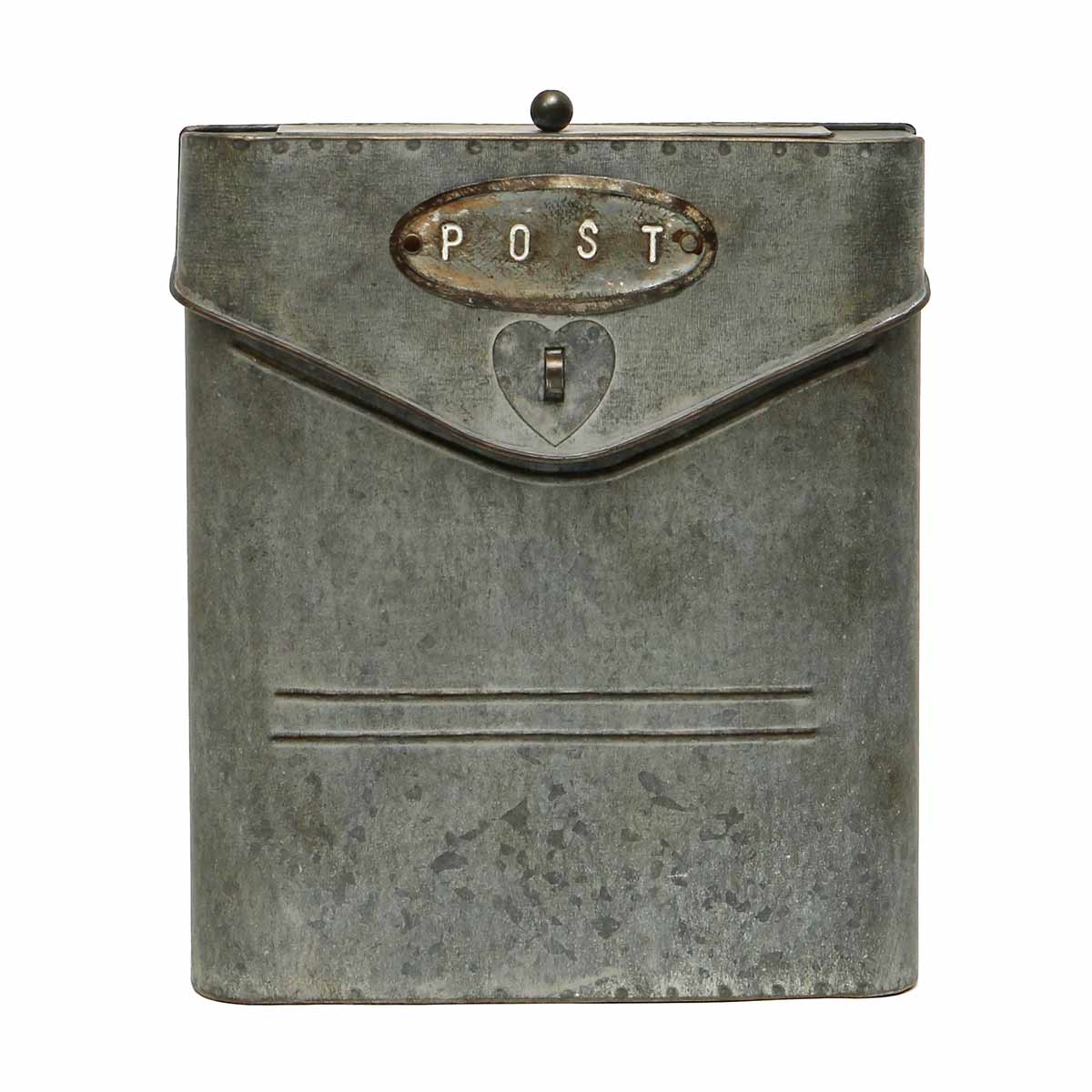 b50 POST BOX SQUARE 9.25IN X 3.25IN X 11IN WEATHERED METAL