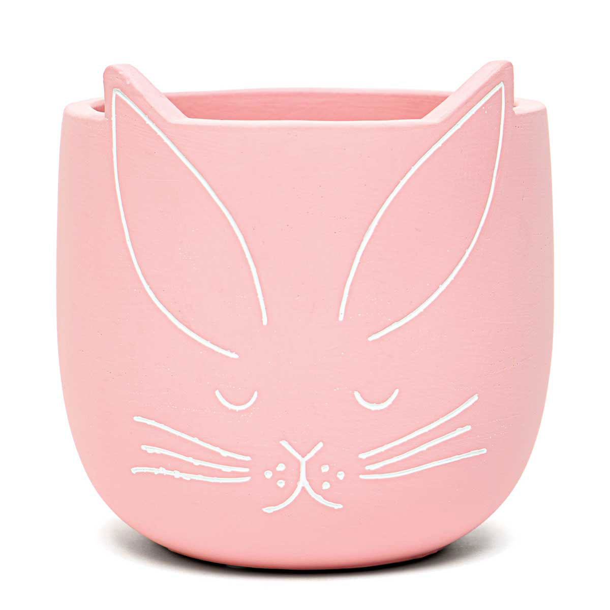 !Muffy Bunny Face Concrete Pot Pink Large