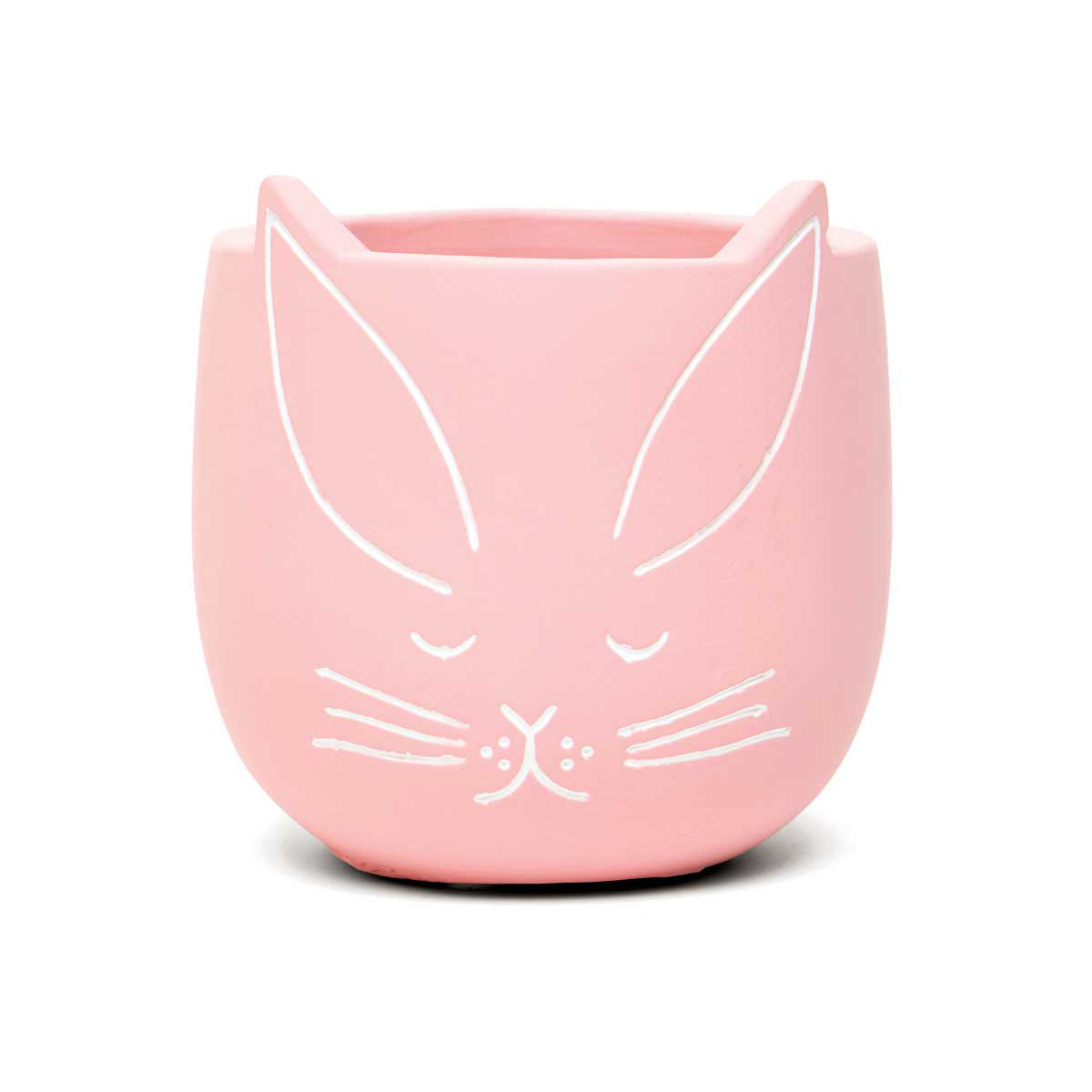 !Muffy Bunny Face Concrete Pot Pink Small