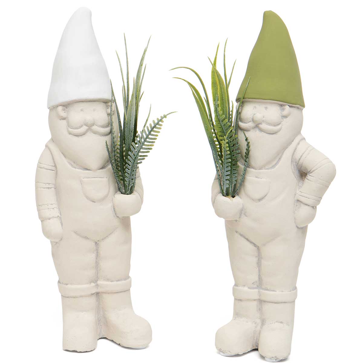 B50 Concrete Gnome Gardener with Plant Small 2 Ast