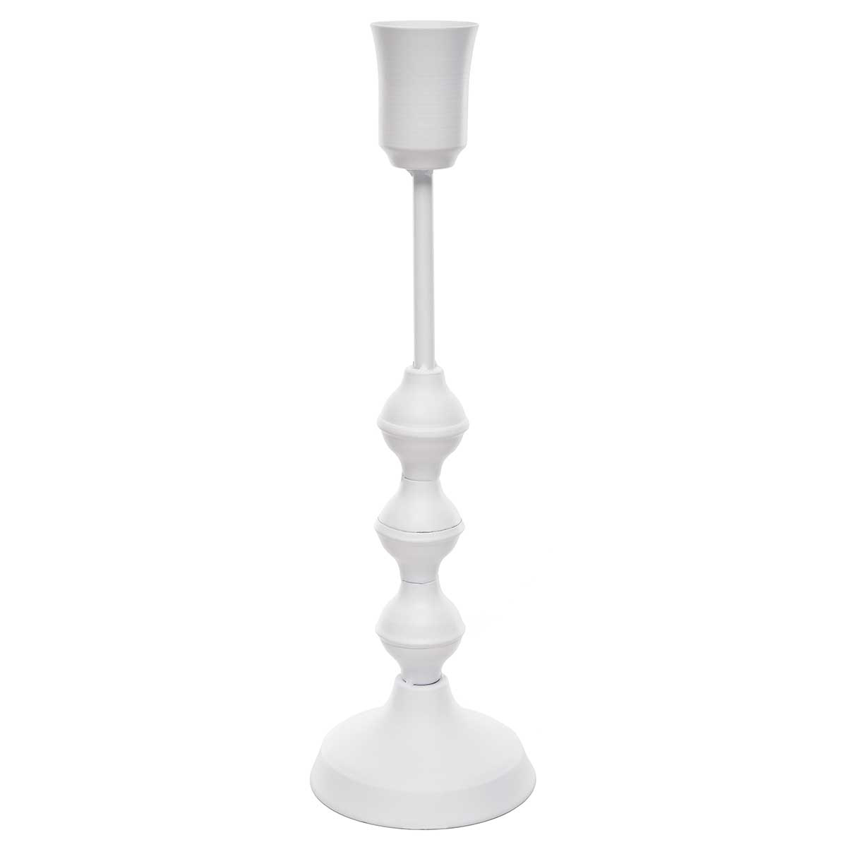 CANDLESTICK/HOLDER CURVES 4.5IN X 15IN MATTE WHITE METAL