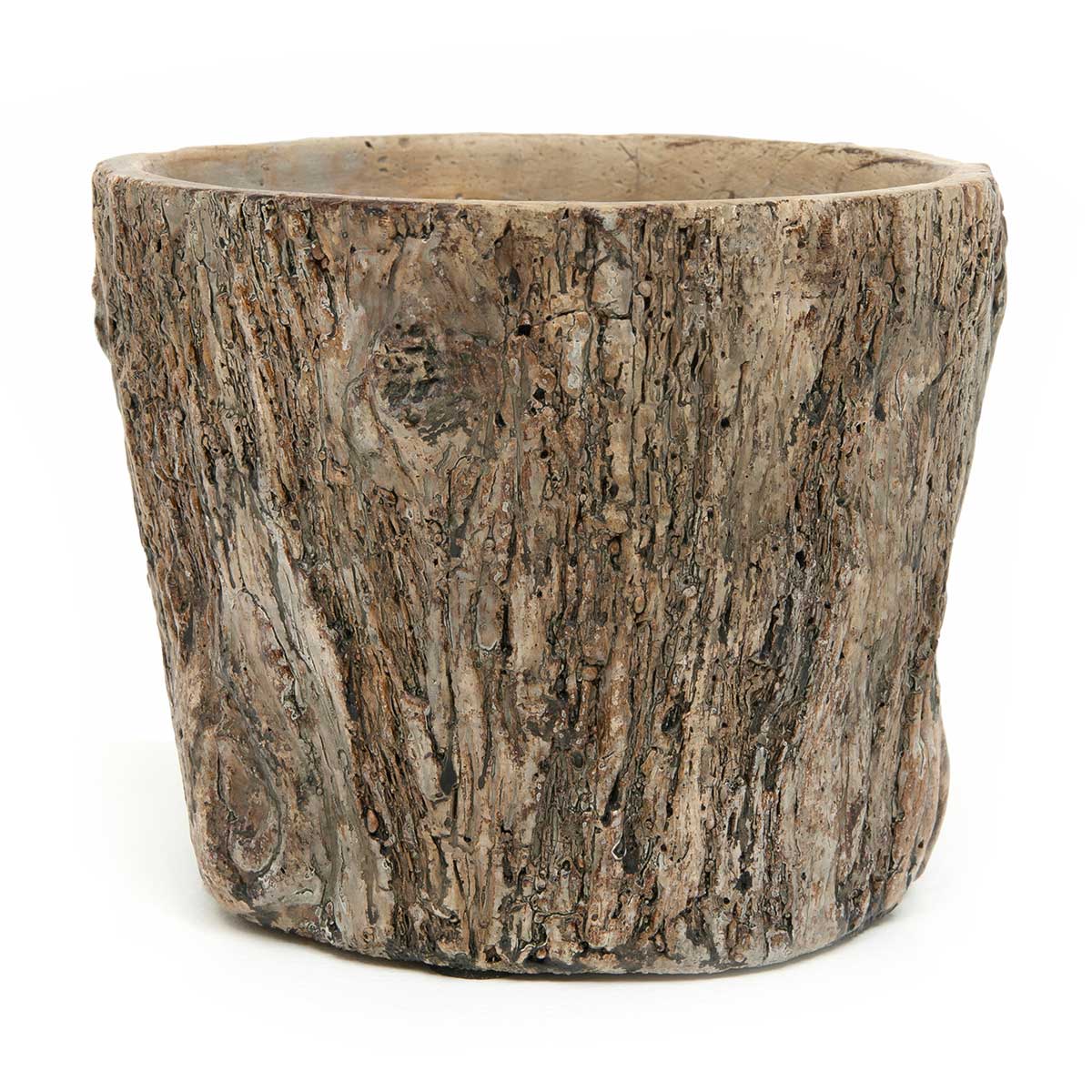 POT BARK LARGE 6IN X 5IN BROWN CONCRETE