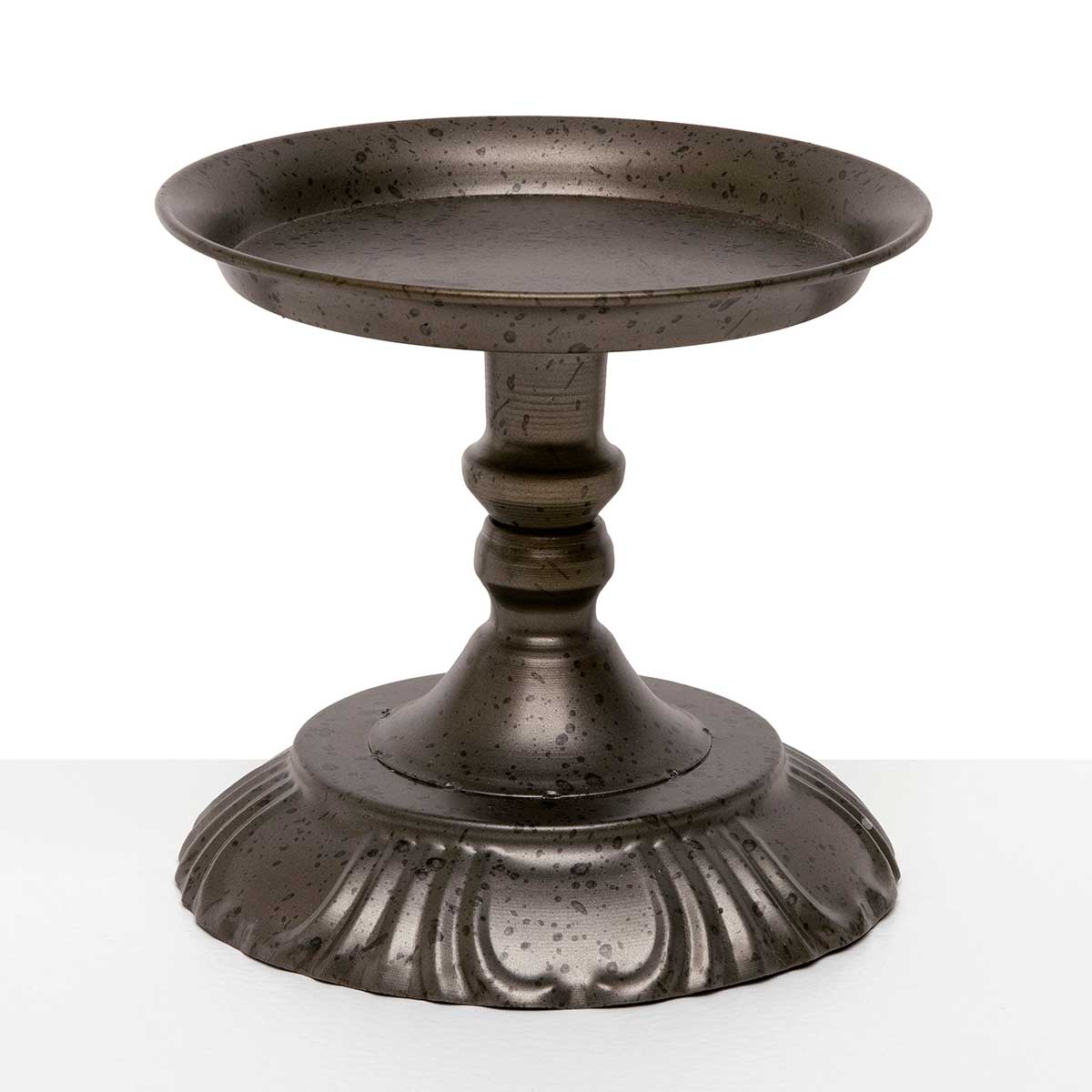 DISPLAY TRAY/CANDLEHOLDER 6.25IN X 6IN PEWTER METAL