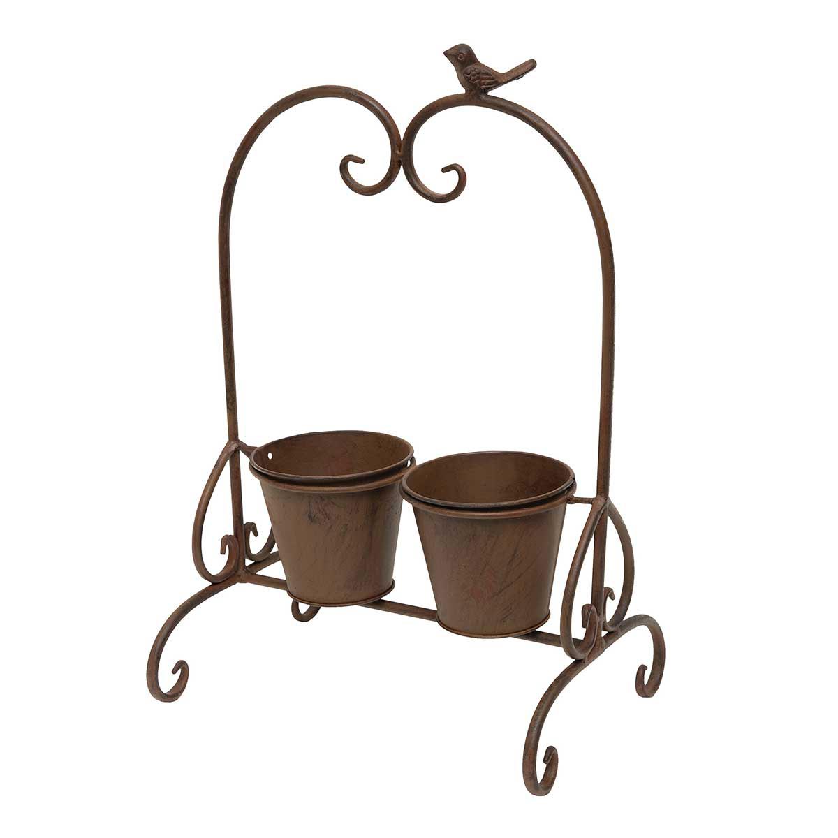 DOUBLE POT PLANTER STAND