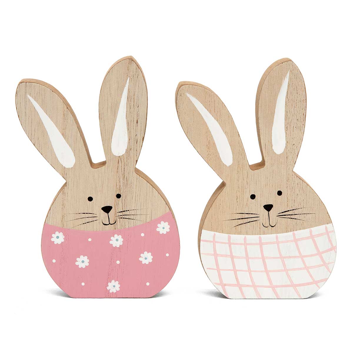 b50 SIT-A-BOUT BUNNY 2 ASSORTED 3.75IN X .75IN X 6IN PINK/WHITE