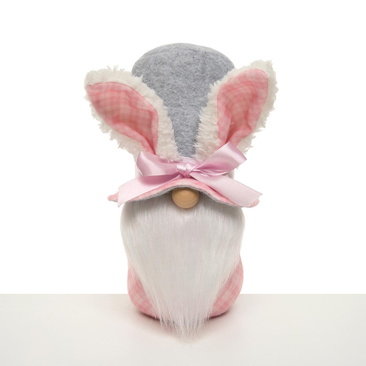 b70 GNOME BUNNY FACE 4IN X 8IN PINK/WHITE/GREY