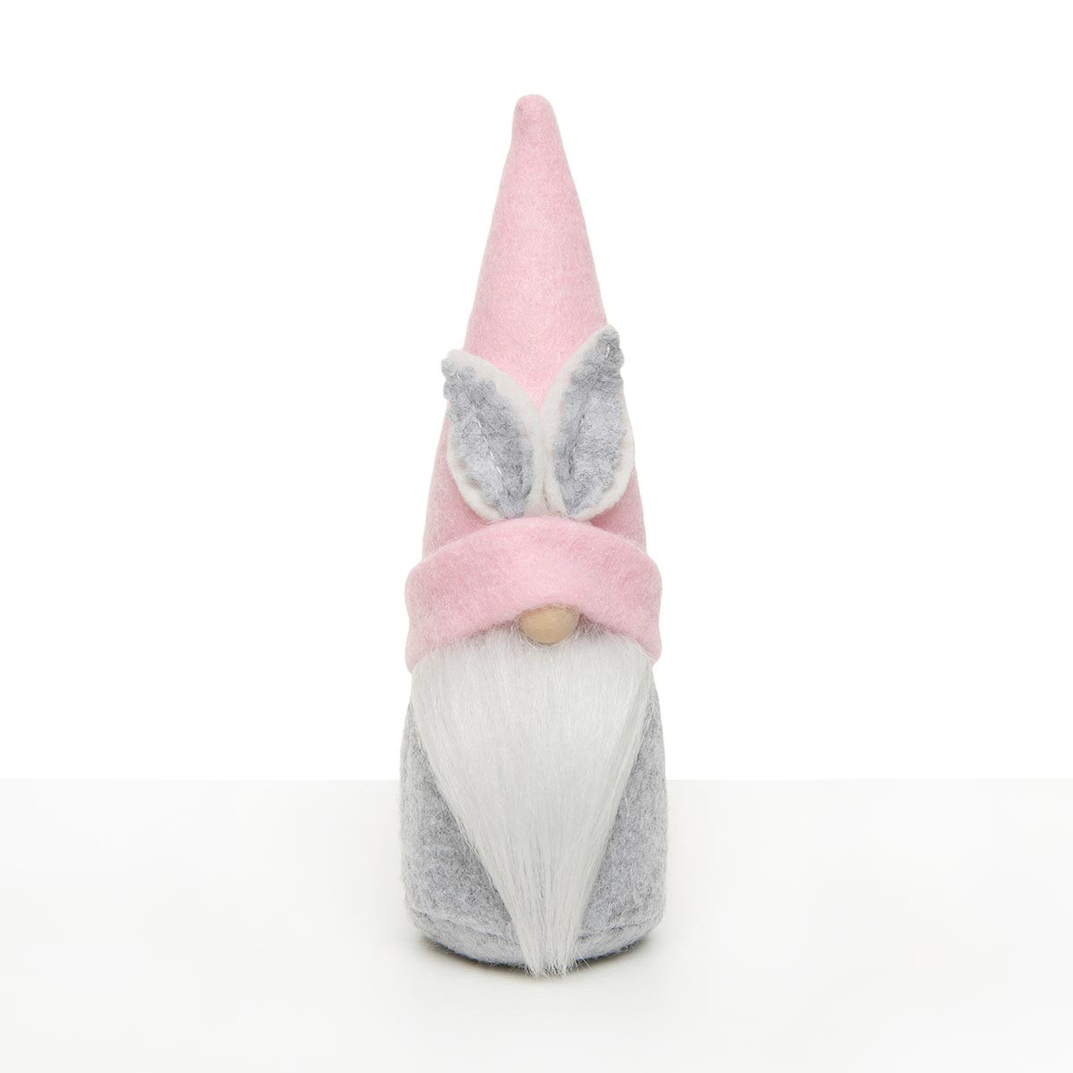 b70 GNOME BUNNY HAT PINK SMALL 2IN X 6IN GREY