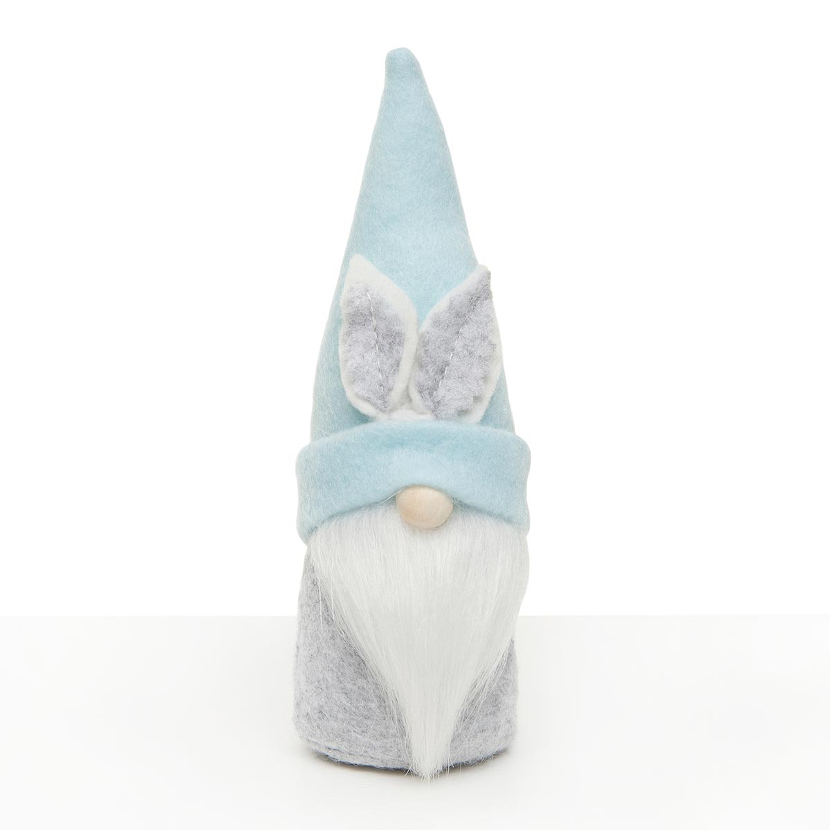 b70 GNOME BUNNY HAT BLUE SMALL 2IN X 6IN GREY