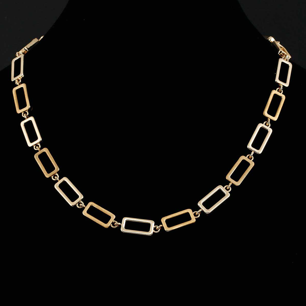 NECKLACE LINK GOLD TWO-TONE - Click Image to Close