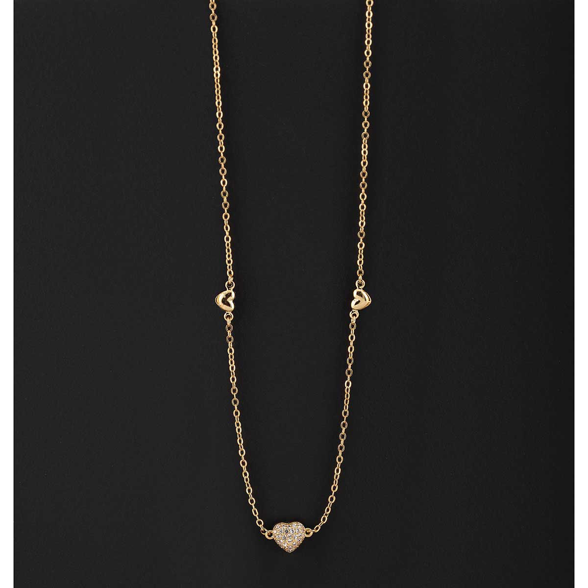 NECKLACE HEART GOLD - Click Image to Close