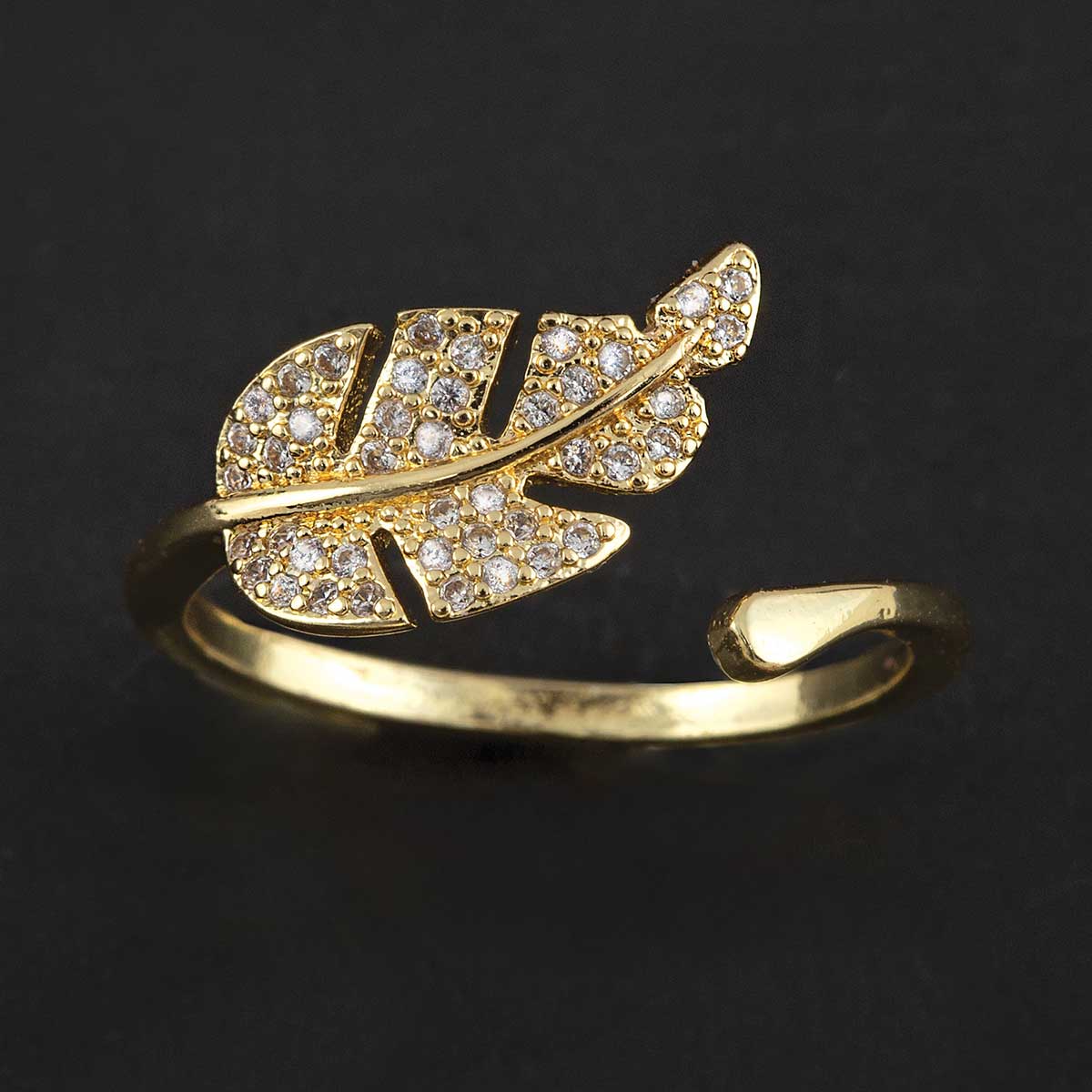 RING LEAF GOLD - Click Image to Close