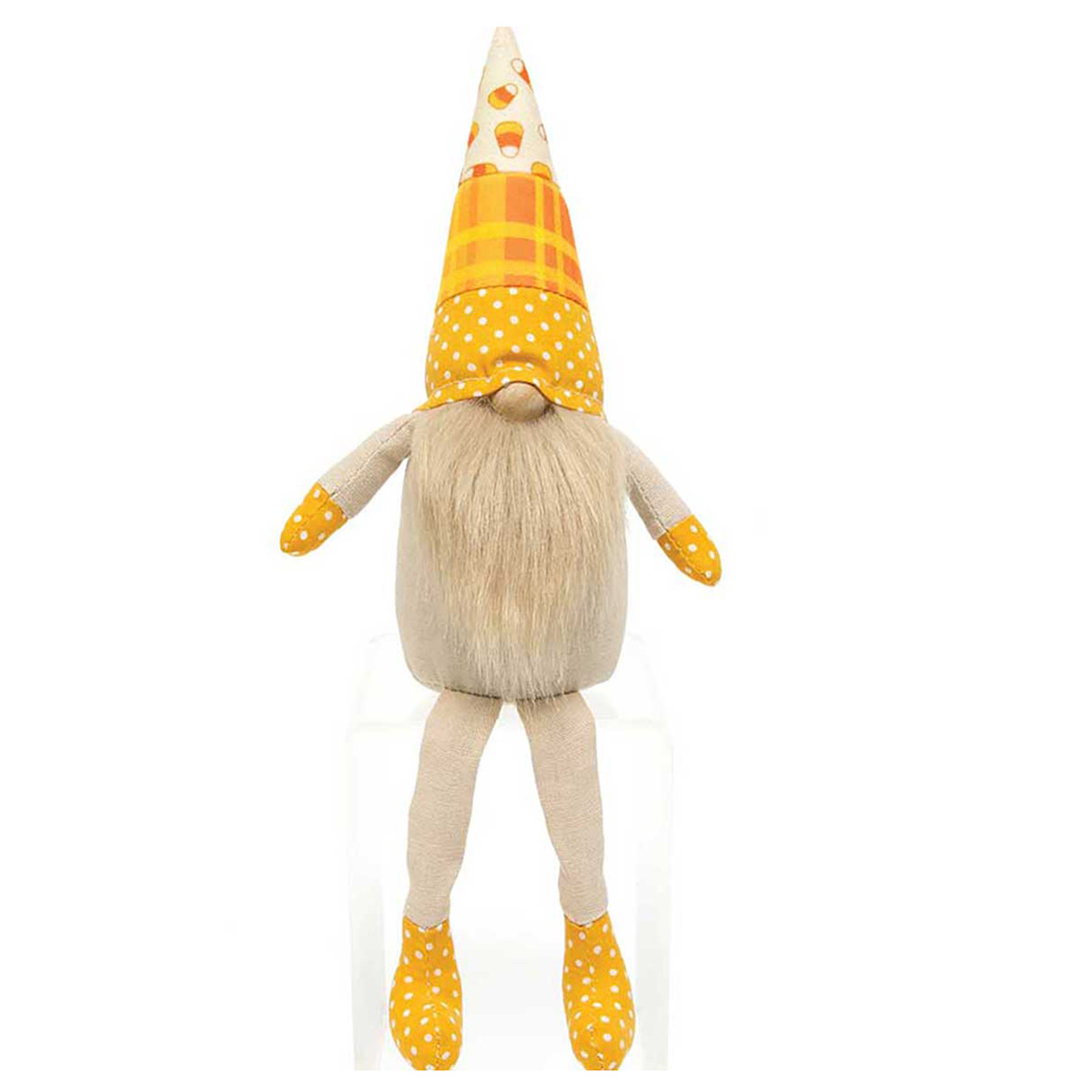 !CANDY CORN GNOME WITH FLOPPY LEGS