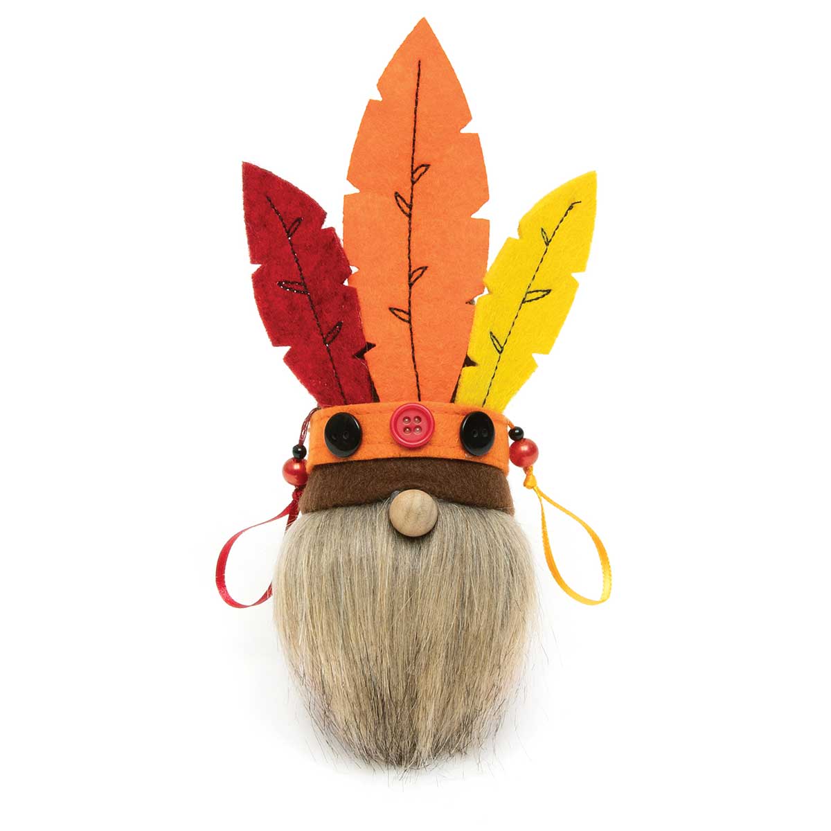 !INDIAN GNOME WITH RED/ORANGE SMALL