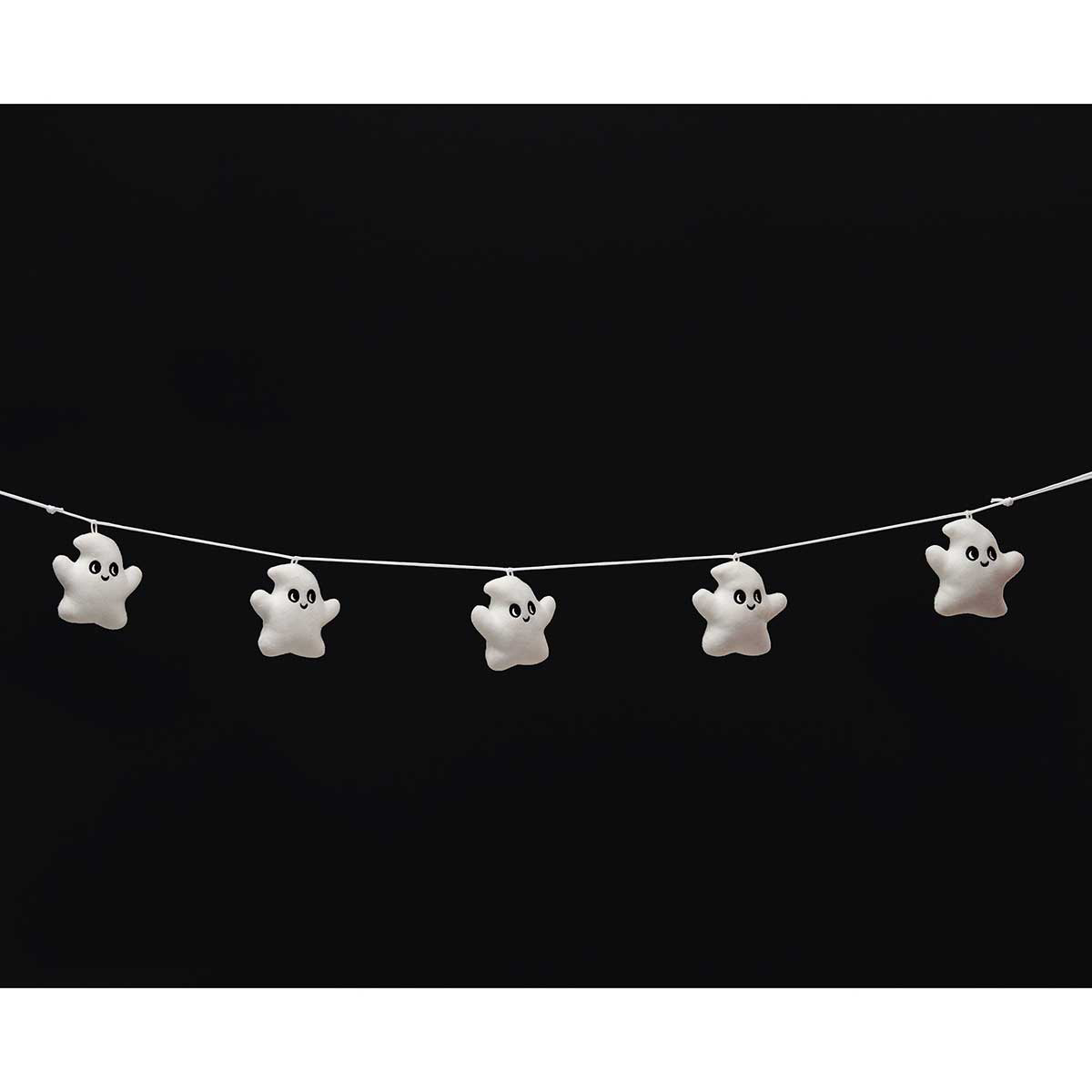 ECHO GHOST GARLAND WITH 5 (3.5") GHOSTS 3.5"X41" - Click Image to Close