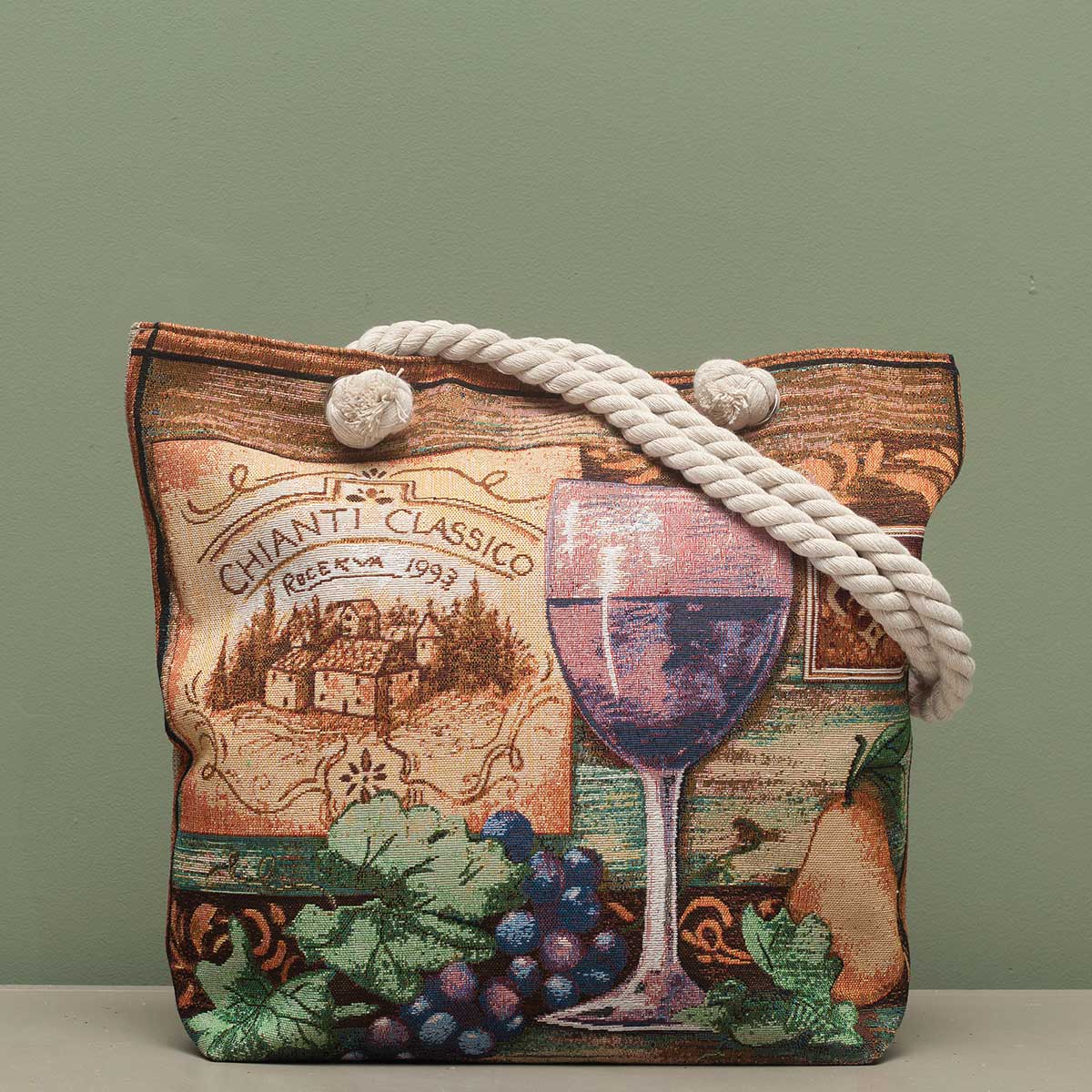 Chianti Tapestry Bag 17.5"x5"x14" with 10" Shoulder Strap