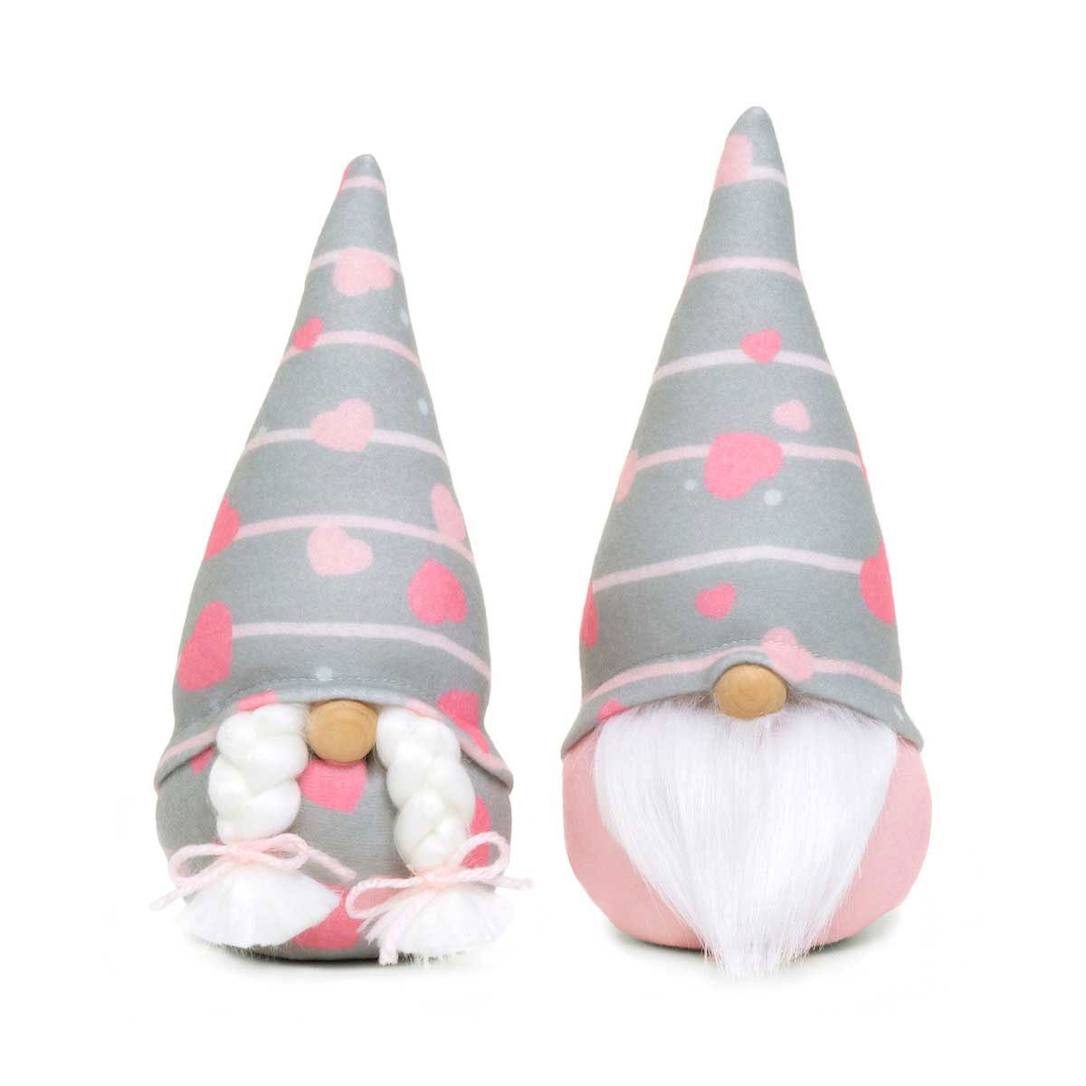 b70 GNOME HEARTS 2 ASSORTED 4IN X 9IN GREY/PINK