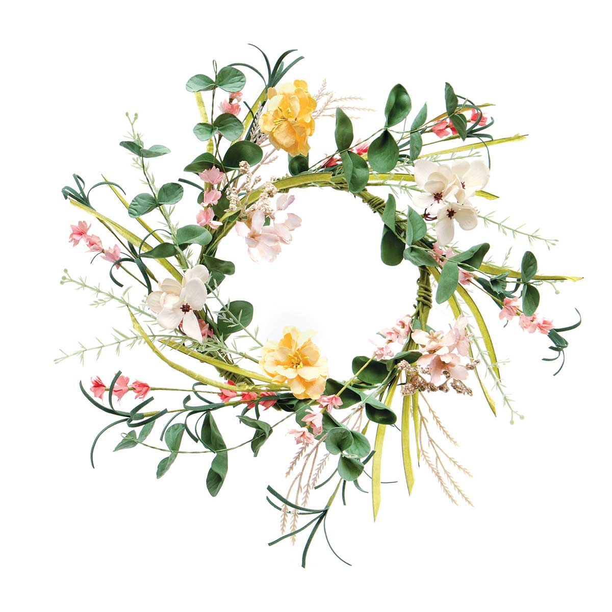 !Whimsey Floral Mini Wreath 17"(INNER RING 6.5")