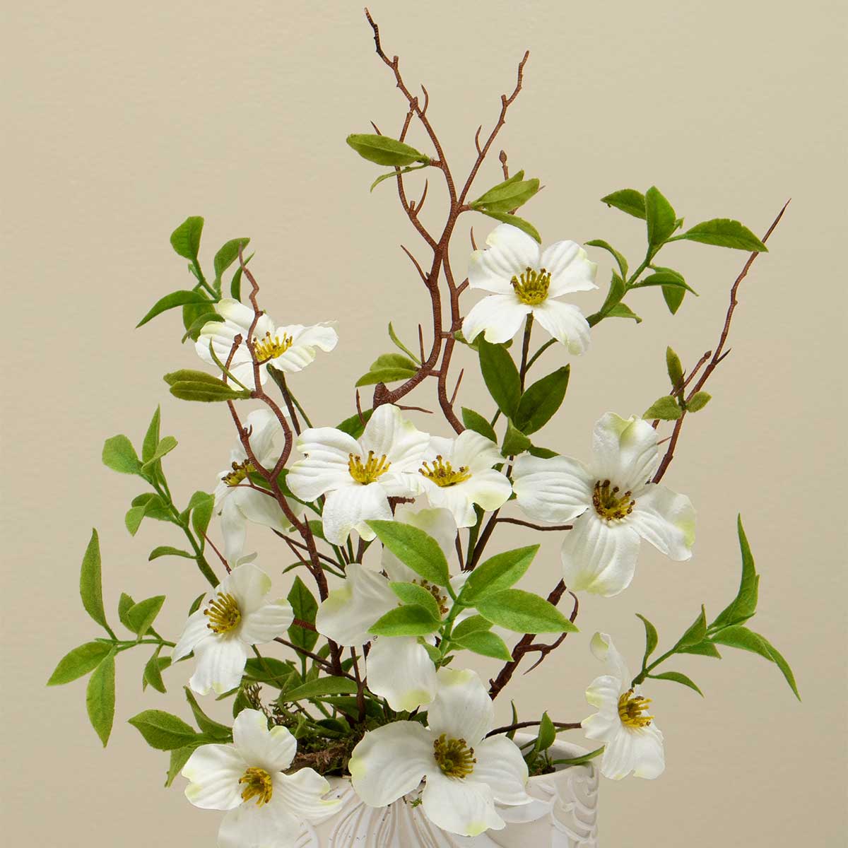!White Dogwood with Faux Twigs