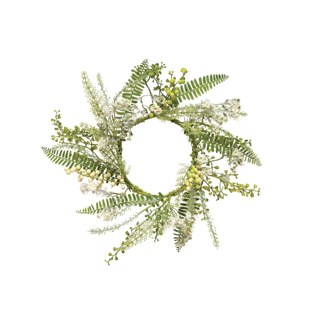 !Savannah Fern Mini Wreath/Candle Ring 18"