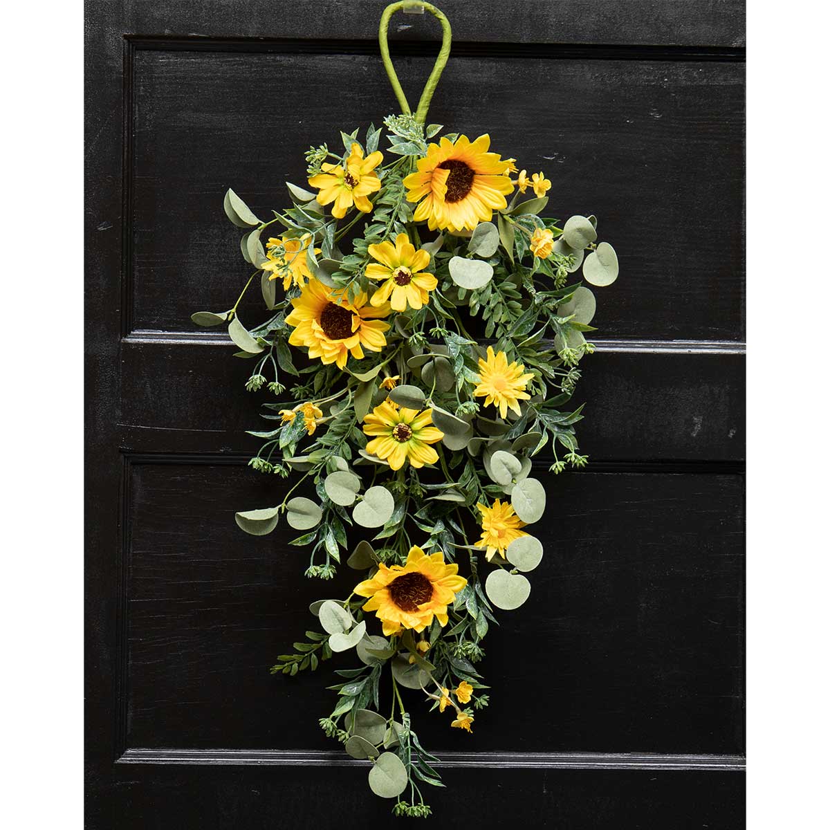 !Sunflower/Daisy/Eucalyptus Bough Yellow 16"x28"
