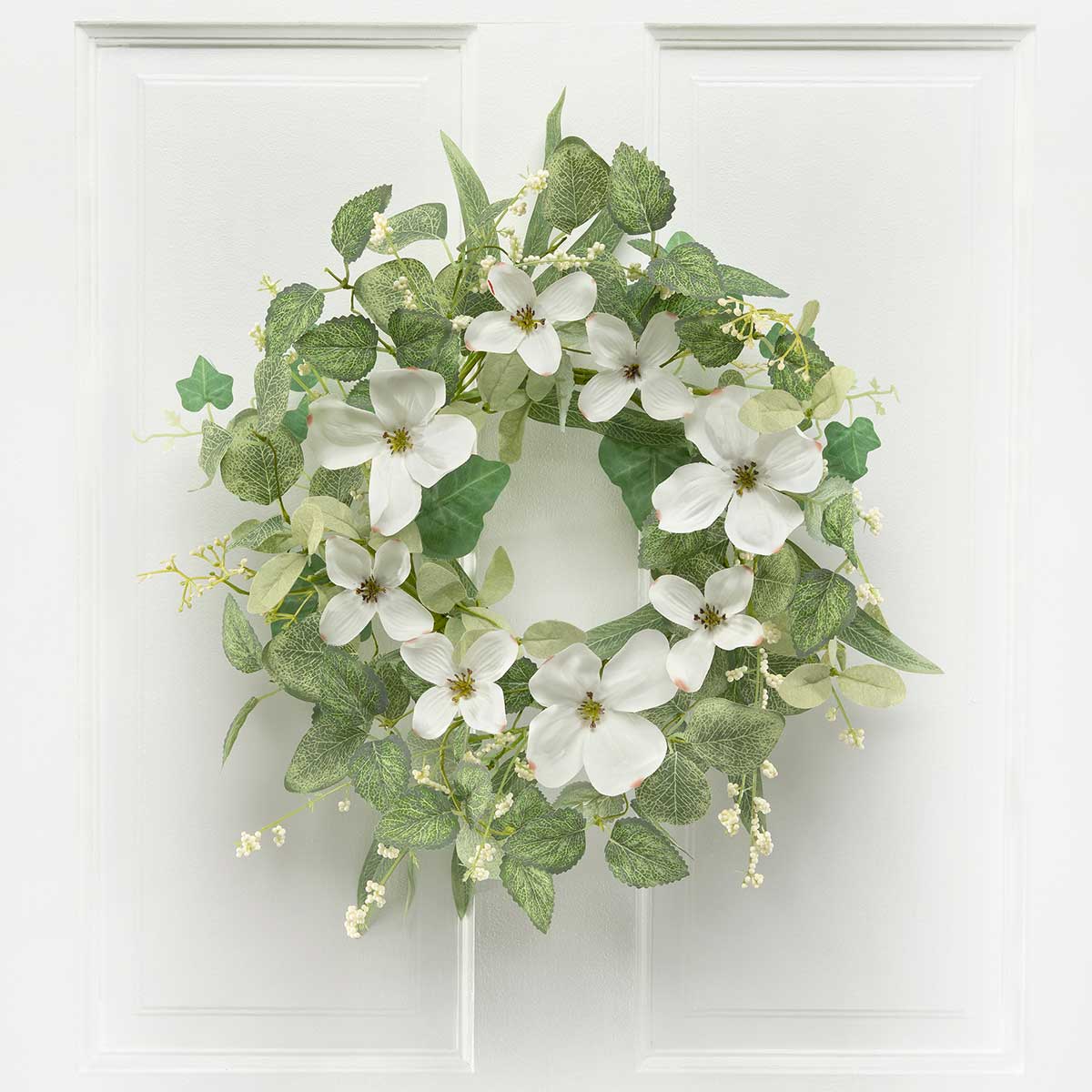 WREATH DOGWOOD/BERRY 16IN (INNER RING 7IN) POLYESTER