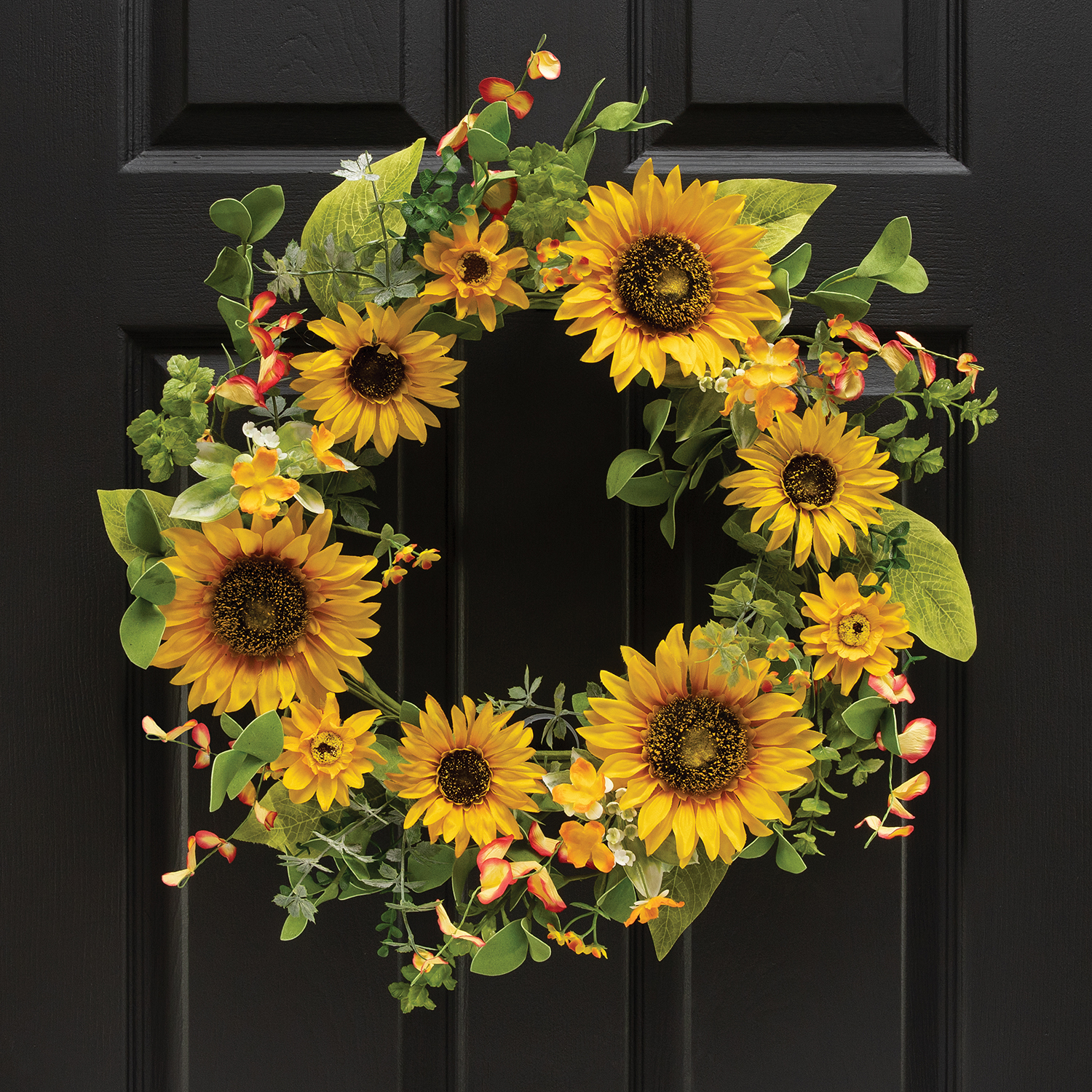 WREATH SUNFLOWER/DAISY 22IN (INNER RING 11IN) - Click Image to Close