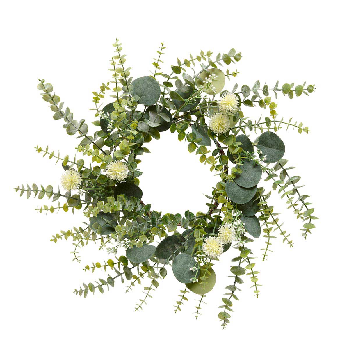 EUCALYPTUS WREATH WITH THISTLE 20" (INNER RING 6.5")