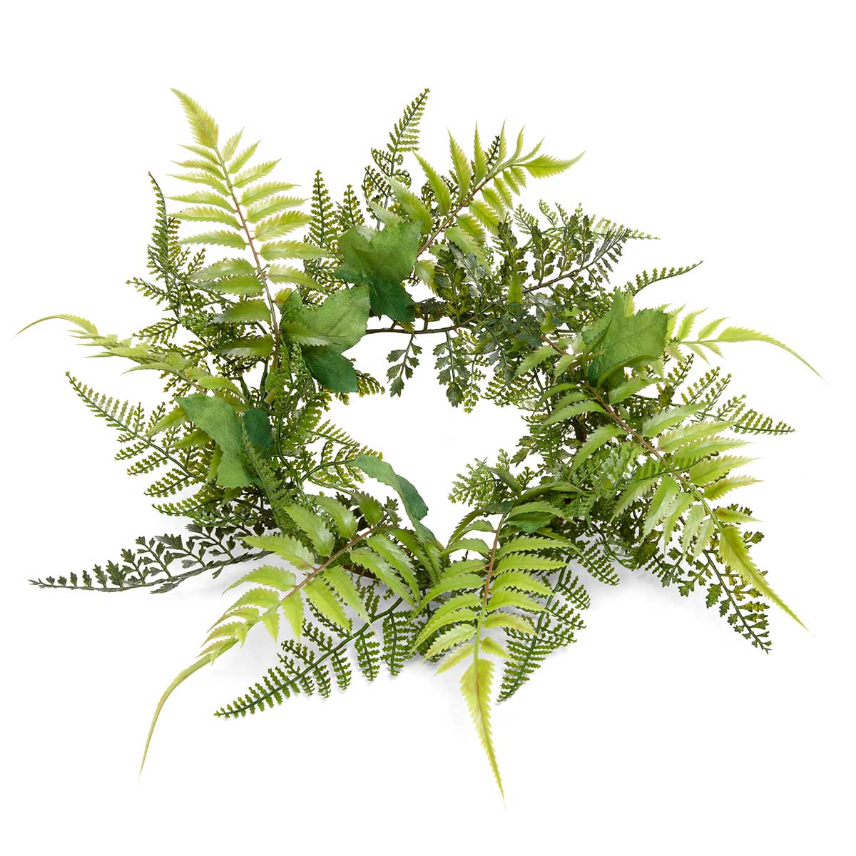MIXED FERN CANDLE RING 17" (INNER RING 7")