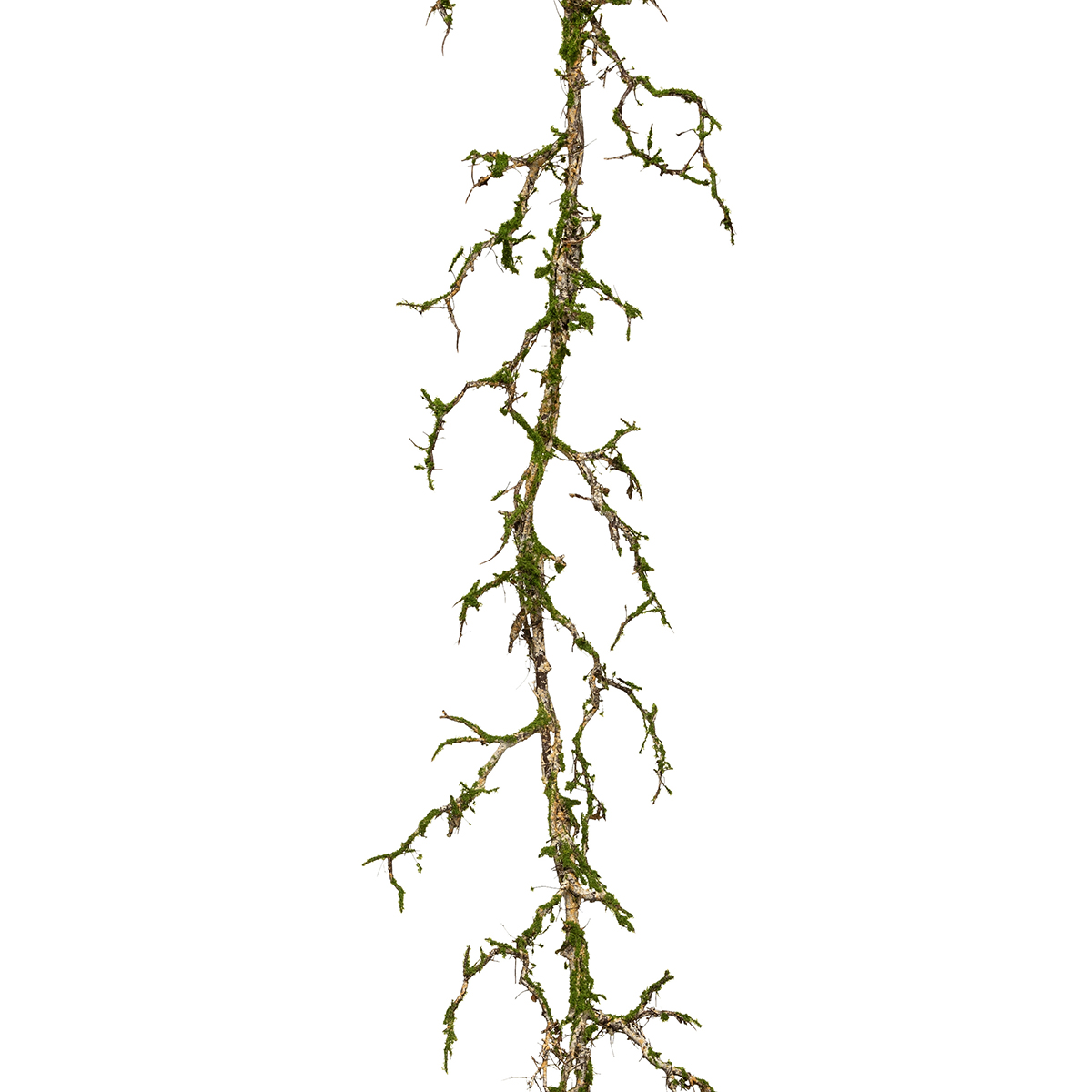 GARLAND FAUX MOSS AND TWIG 10IN X 4FT LICHEN MOSS