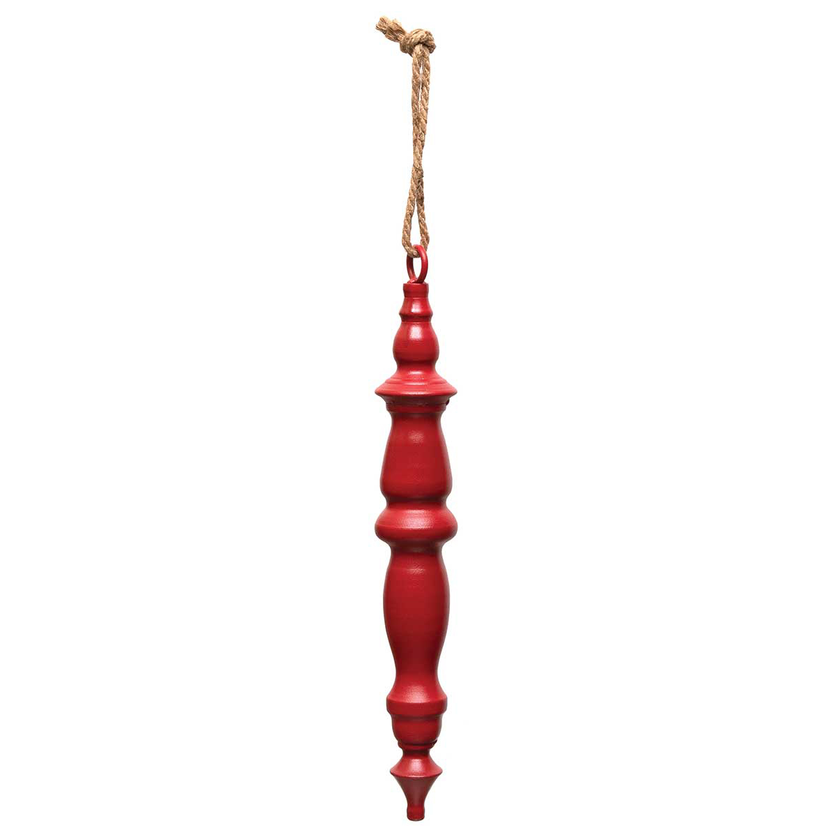 ORNAMENT FINIAL MATTE RED LG