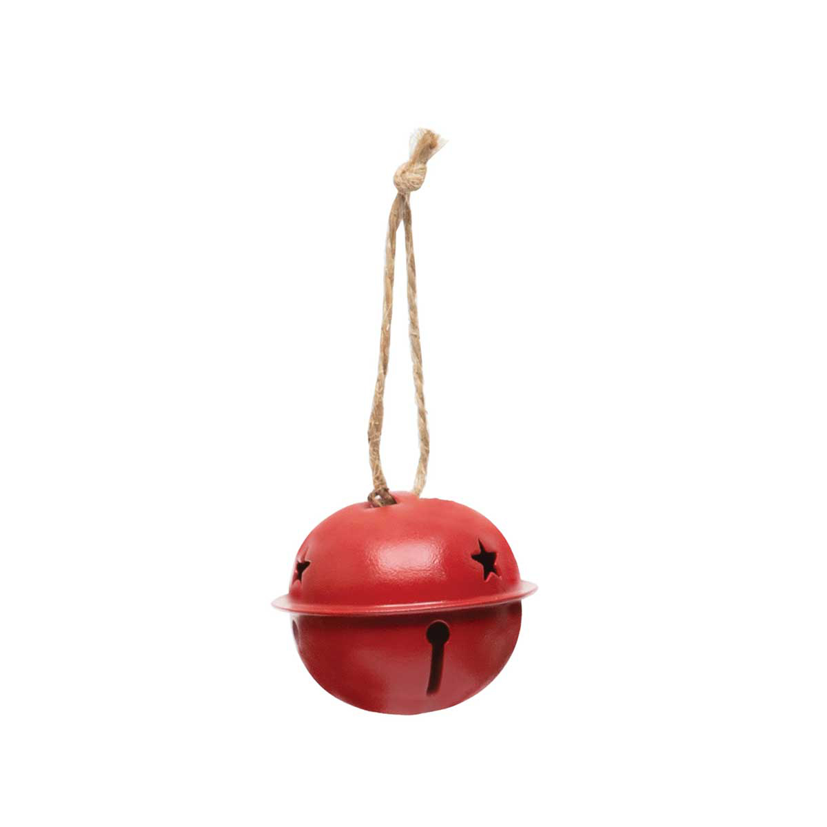METAL JINGLE BELL RED SET OF 6 SMALL