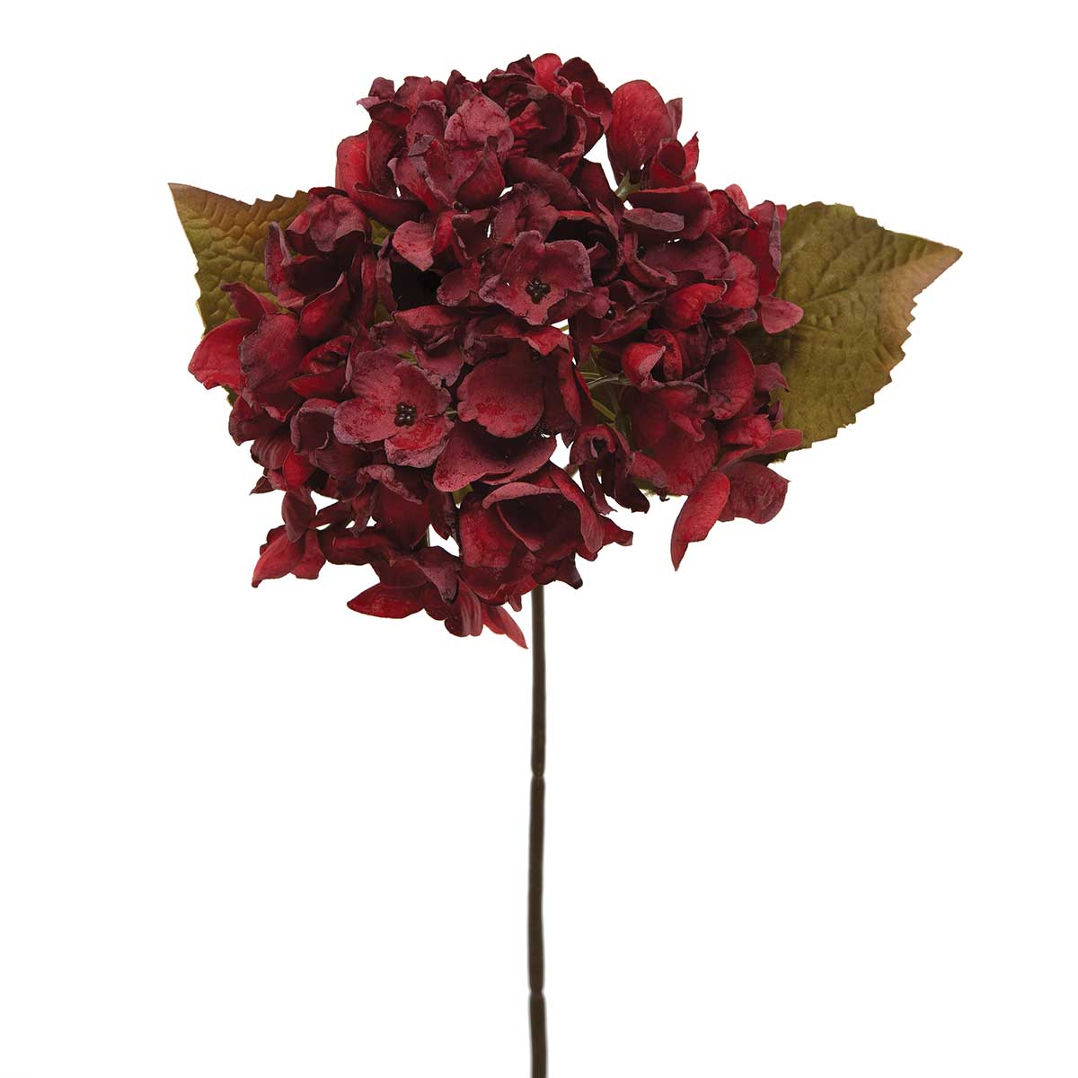 STEM CANTERBURY HYDRANGEA 5IN X 17IN RED POLY/PLASTIC