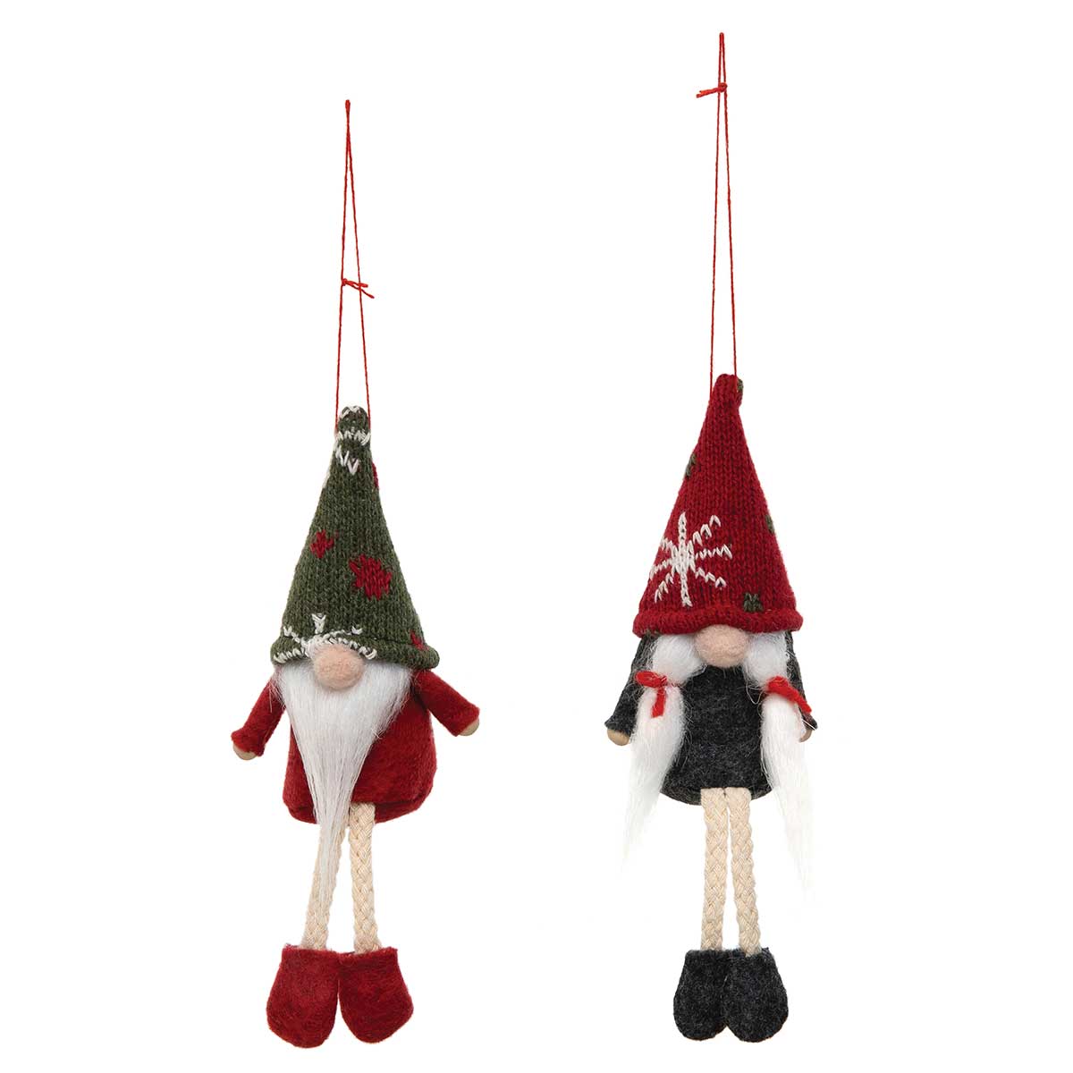 ORN GNOME WITH ROPE LEGS 2 ASSORTED 2IN X 7IN - Click Image to Close