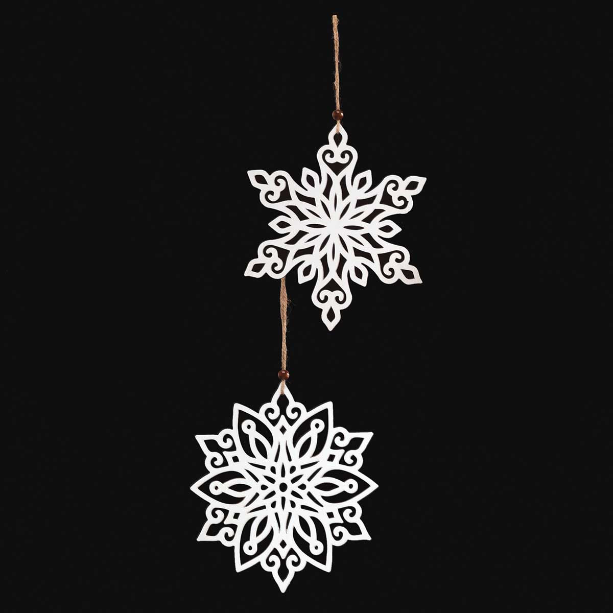 ORN SNOWFLAKE 2 ASSORTED LARGE 6.25/6.5IN X .25IN X 7IN