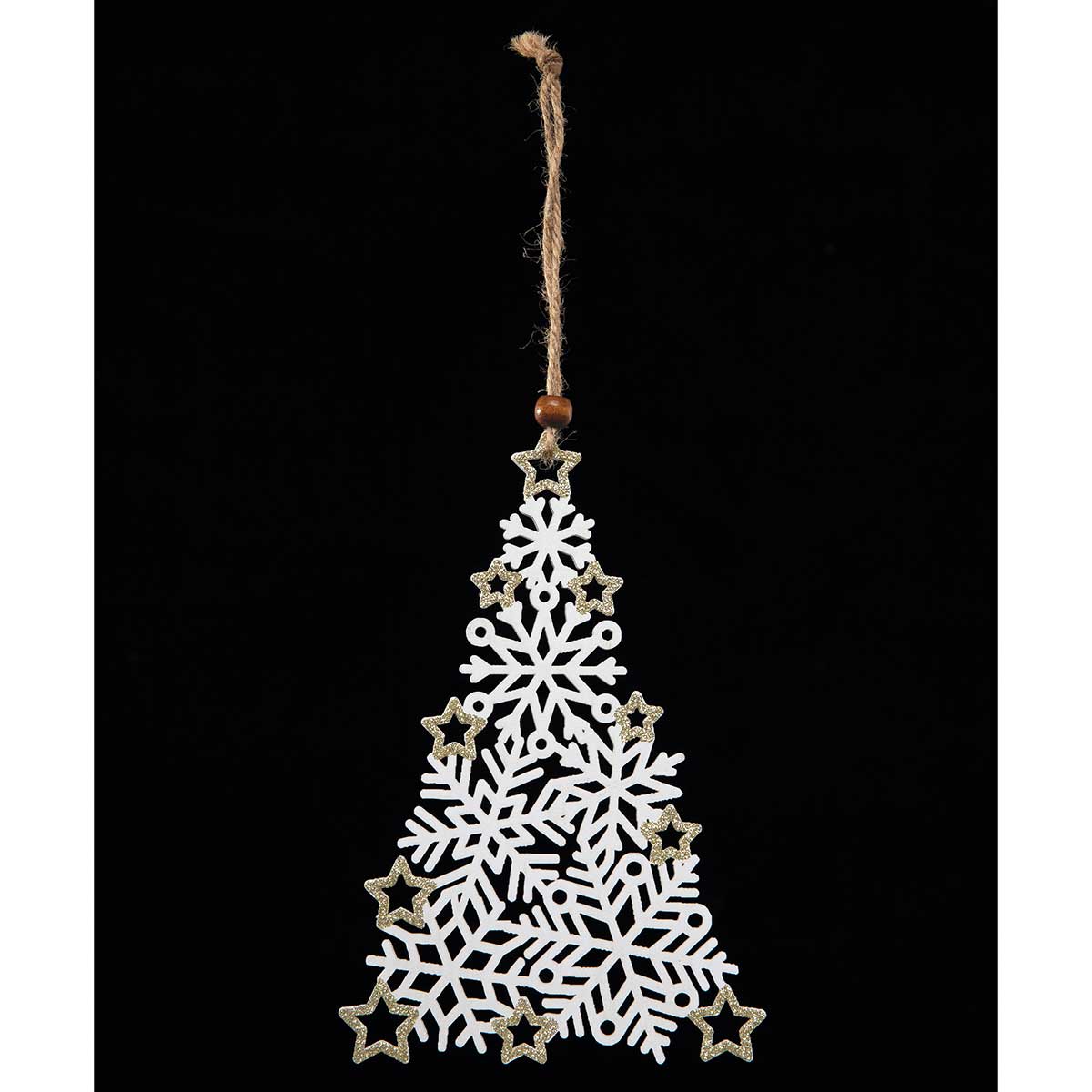 ORNAMENT TREE OF SNOWFLAKES 4.75IN X .25IN X 7.25IN