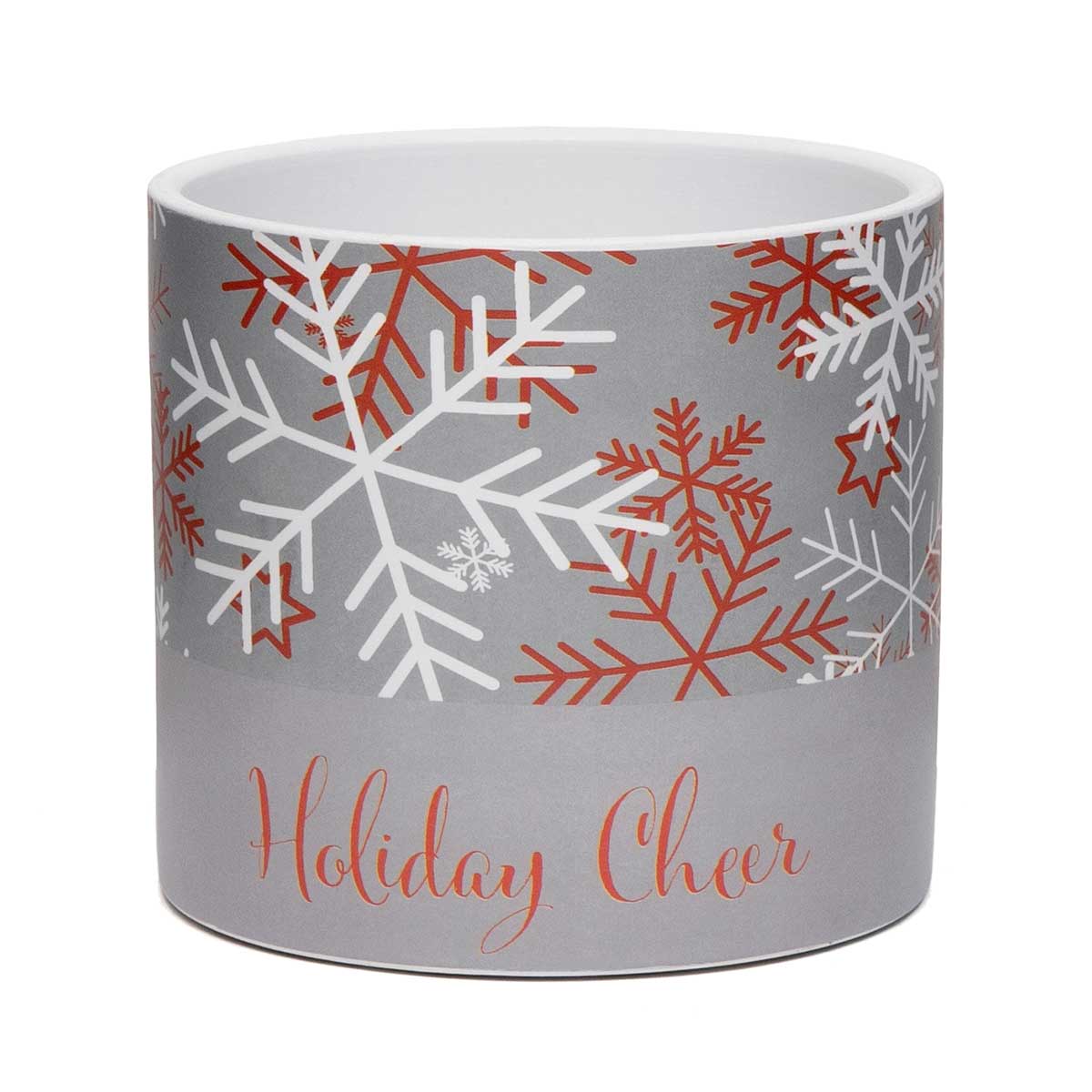 POT HOLIDAY CHEER LARGE 5.25IN X 4.75IN CERAMIC