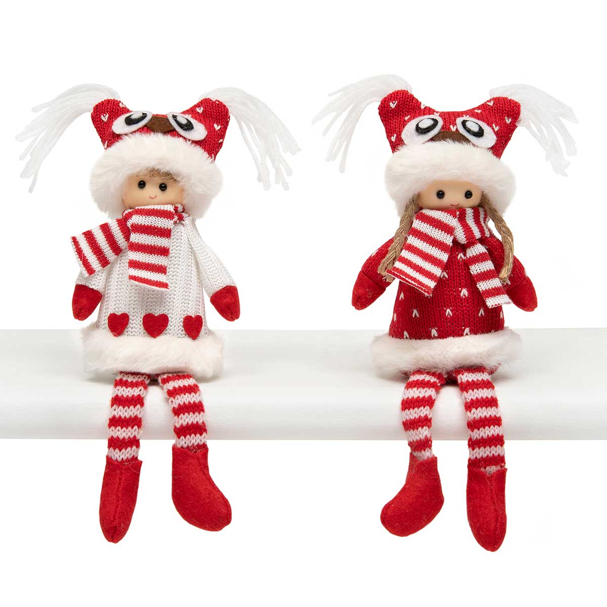 KID OWL HAT WITH LEGS 2 ASSORTED 3.5IN X 2.75IN X 9IN RED/WHITE