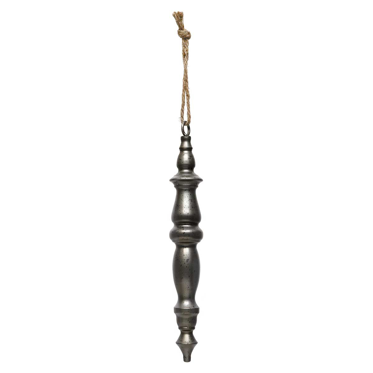 ORNAMENT HANGING FINIAL LARGE 2.5IN X 16IN PEWTER METAL