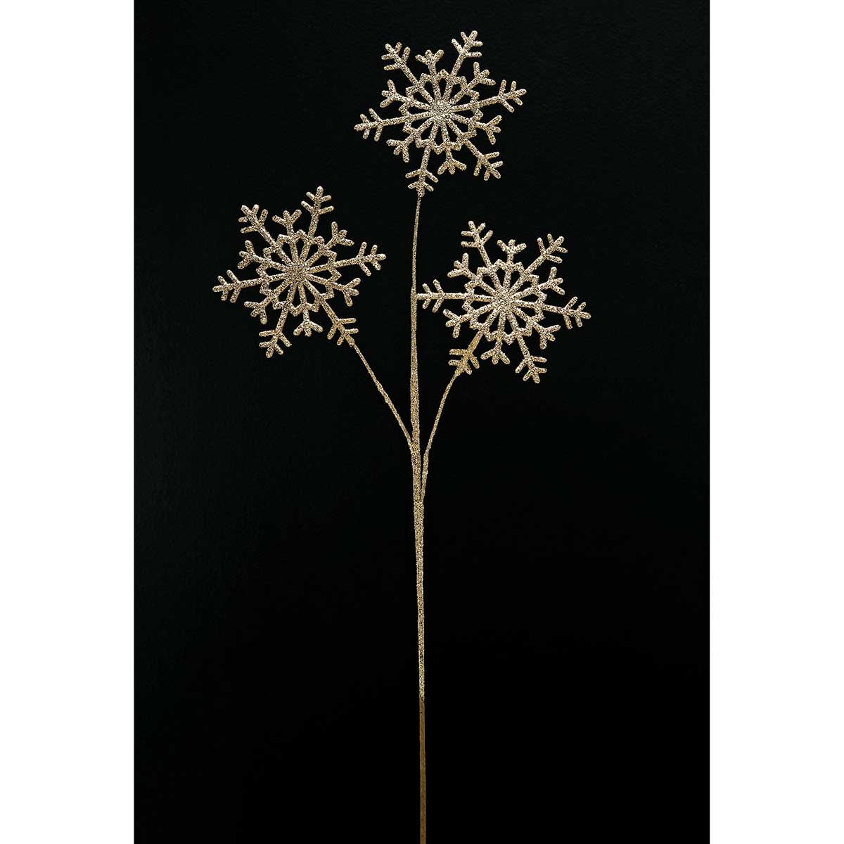 SNOWFLAKE SPRAY CHAMPAGNE WITH GLITTER LARGE FLAKES - Click Image to Close