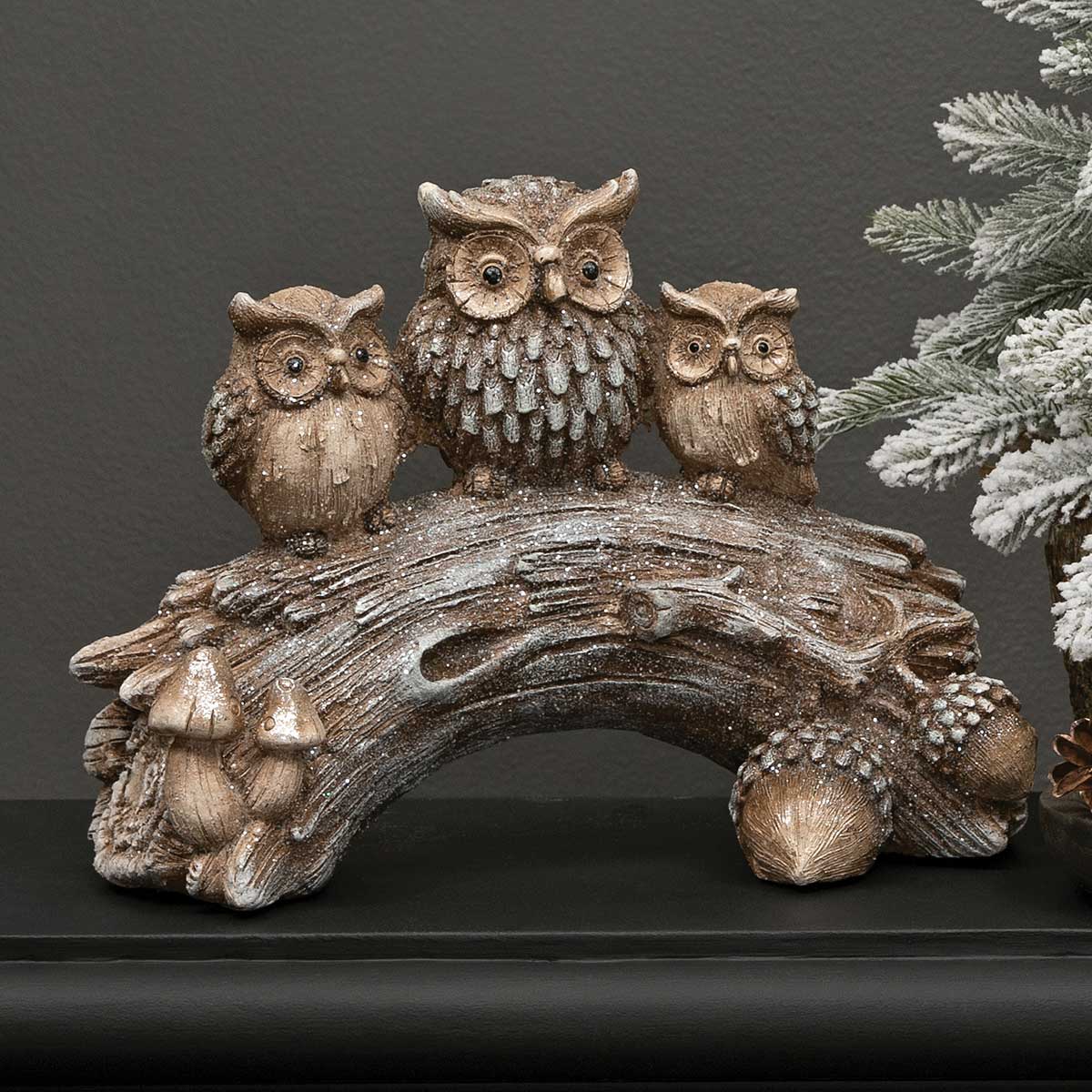 THE WIZZY SISTERS TRACEY, CHRISTINE & DEANNA RESIN OWL TRIO