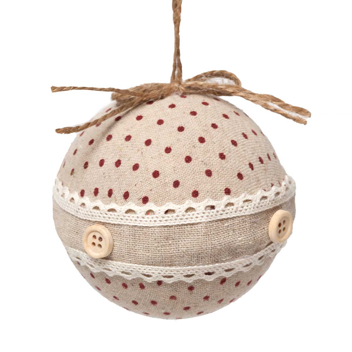 Cozy Button Ball Ornament