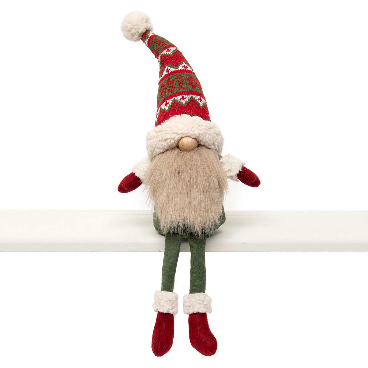 GNOME WITH WIRED RED/GREEN SWEATER HAT,