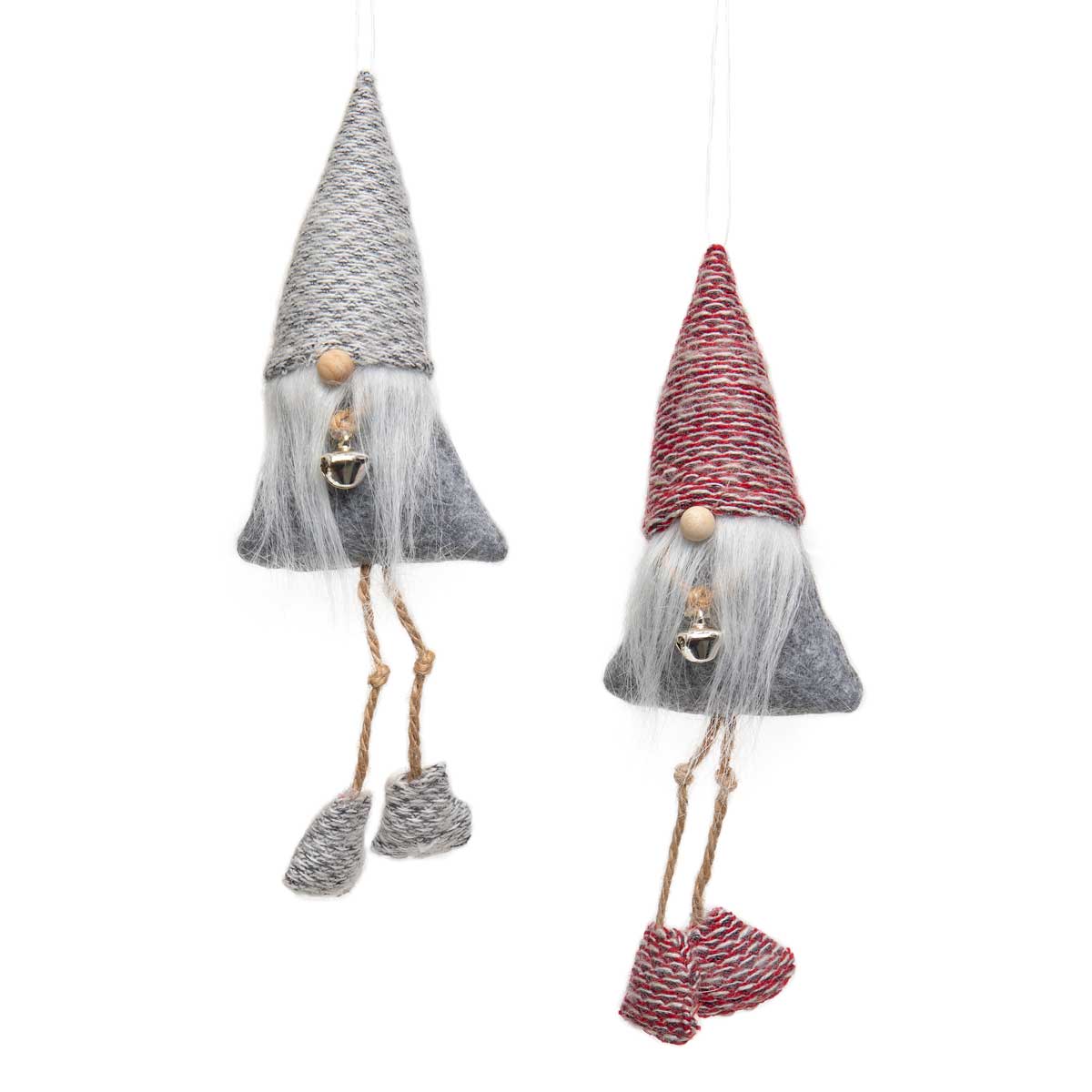 GNOME ORNAMENT WITH JINGLE BELL, WOOD