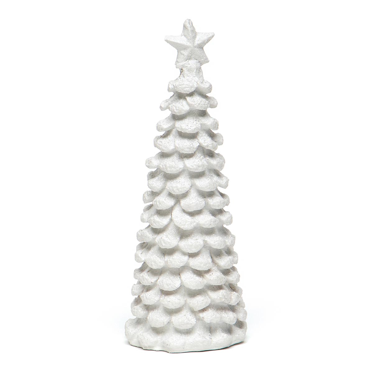 !MINI RESIN TREE WHITE WITH STAR AND GLITTER