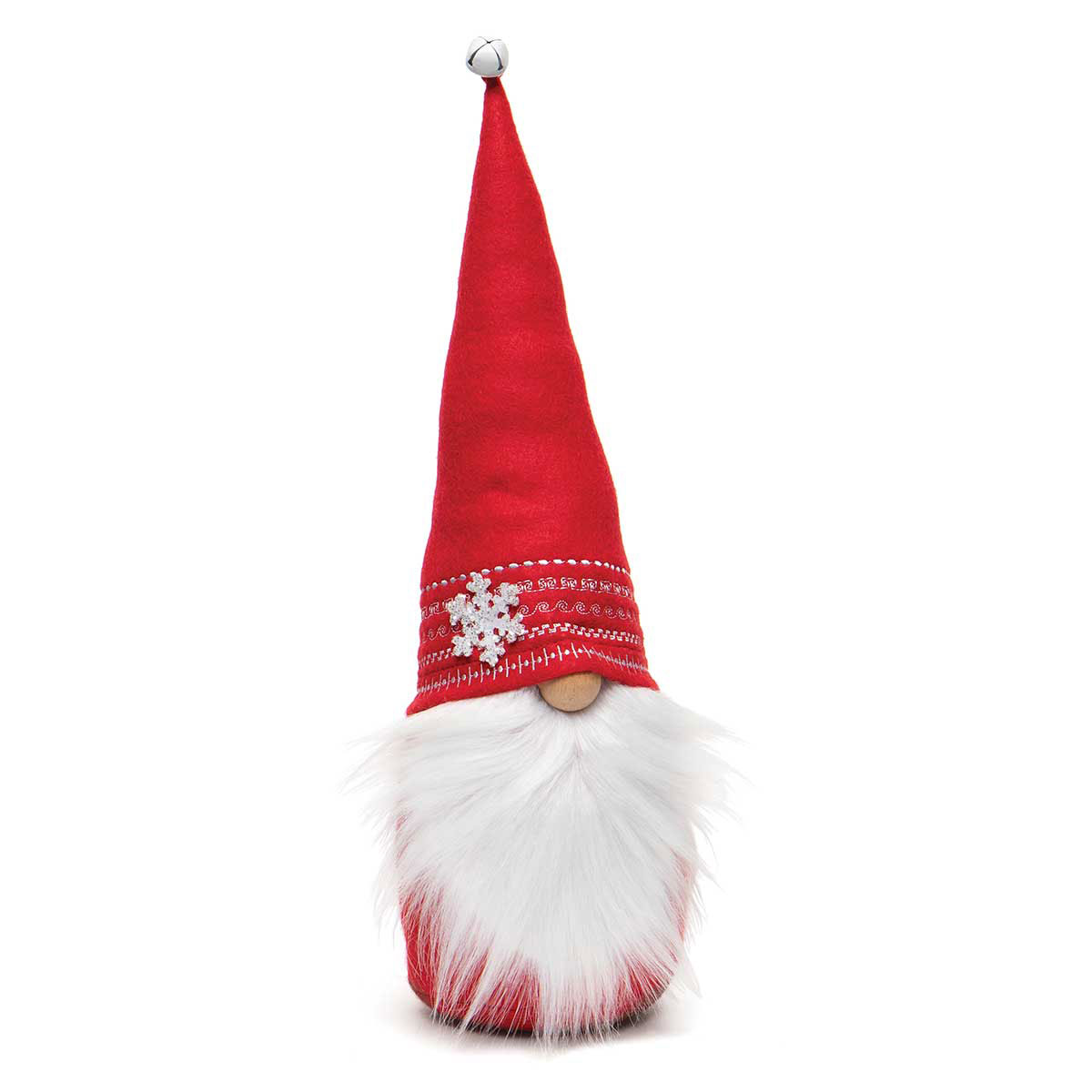 Sydney Snowflake Gnome Red with Jingle Bell, Embroidered Hat La