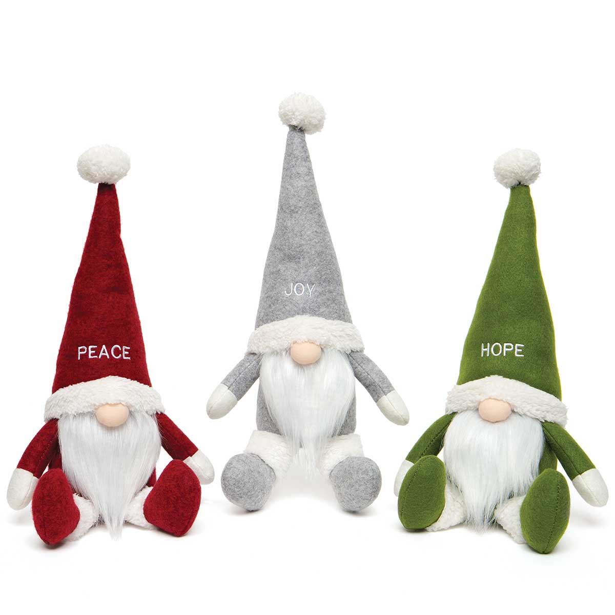 !MESSAGE GNOME RED/GREEN/GREY WITH POM-POM