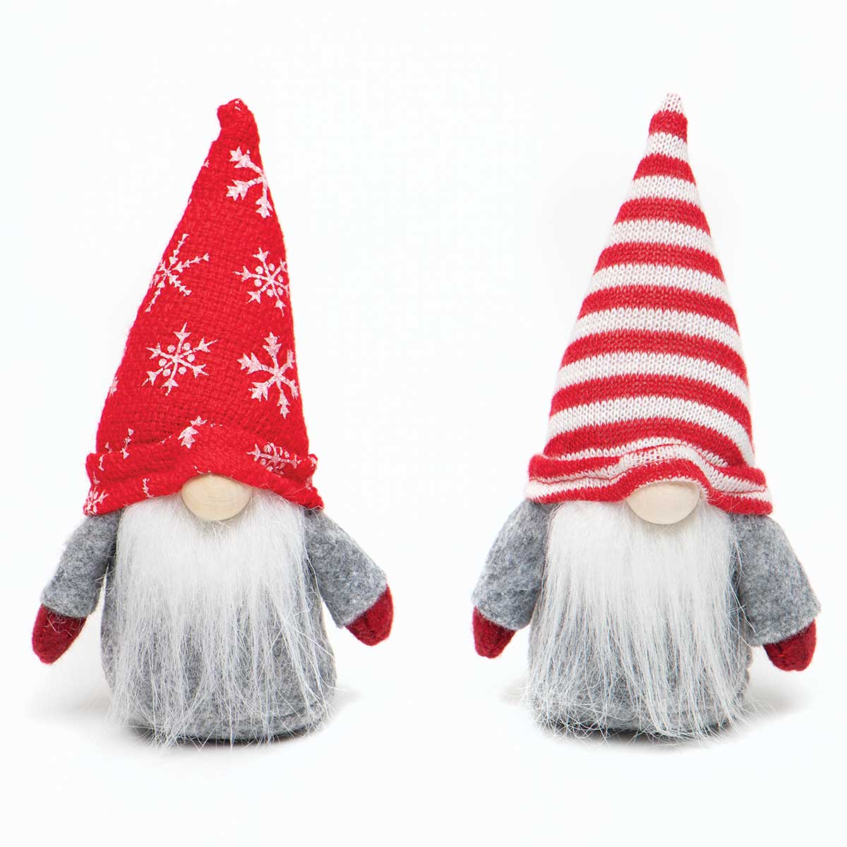 WEE GNOME ORNAMENT RED/WHITE/GREY WITH