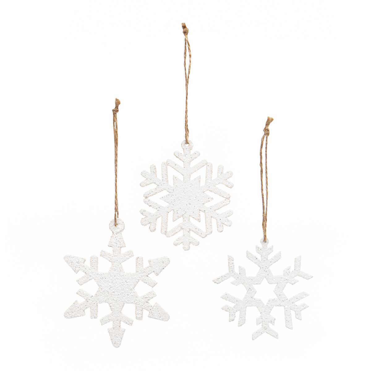 !SNOWFLAKE WOOD ORNAMENT WITH TWINE HANGER