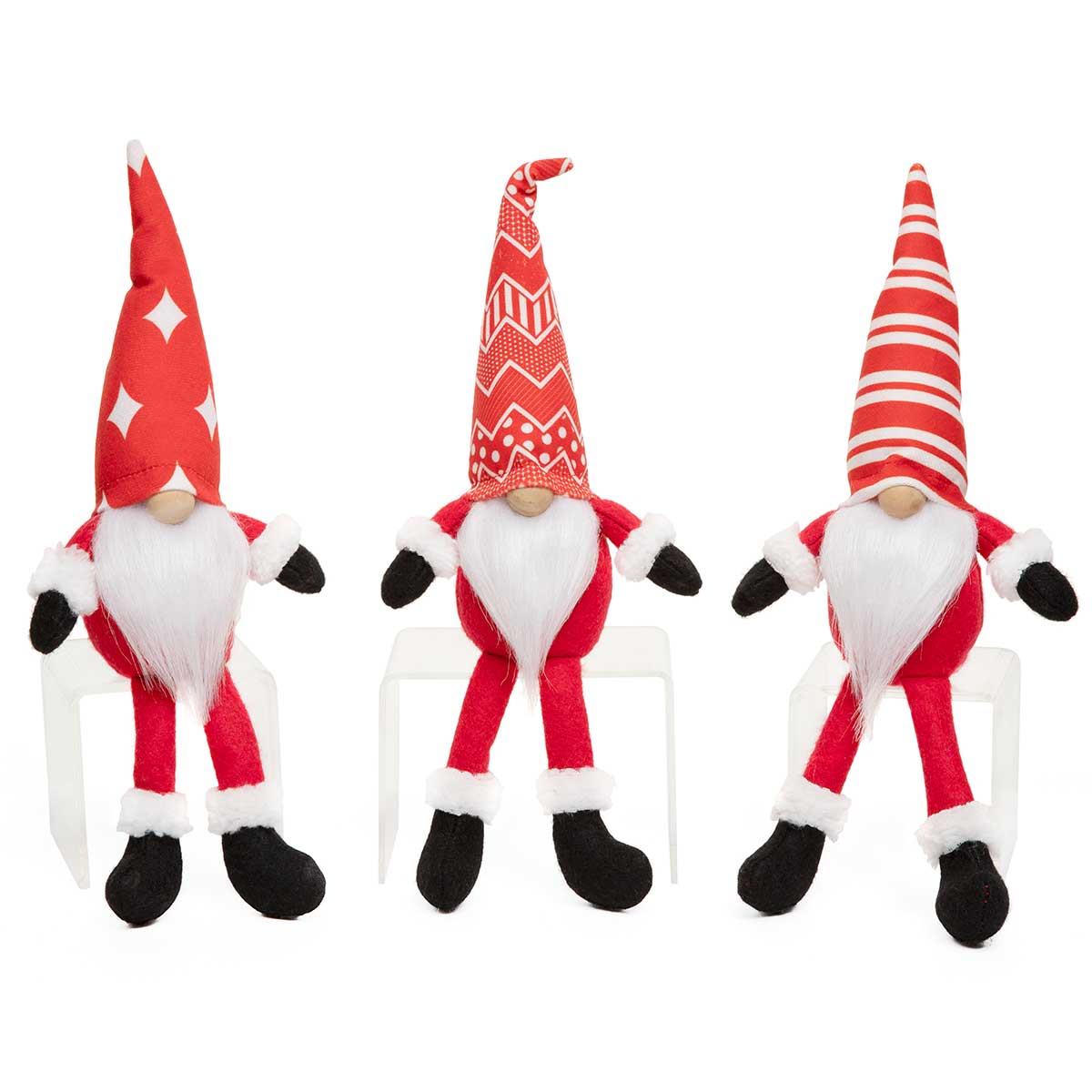 JOLLY GNOME TRIO RED/WHITE WITH LEGS 3 AST