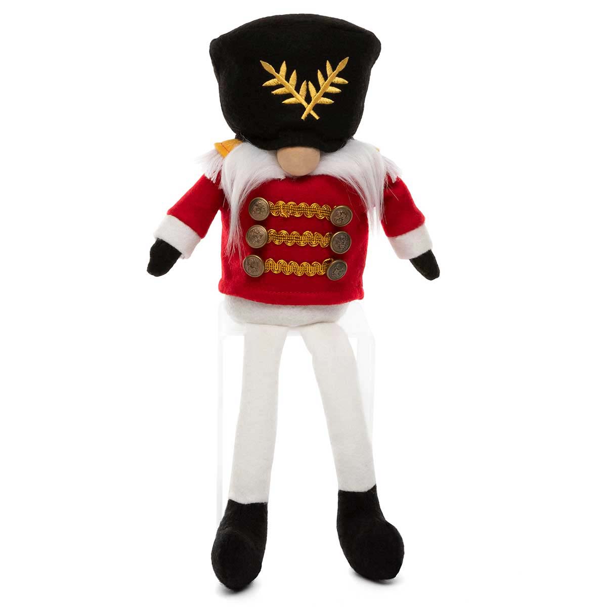 GNOME NUTCRACKER WITH LEGS RE/WHITE 6IN X 3IN X 15IN POLYESTER
